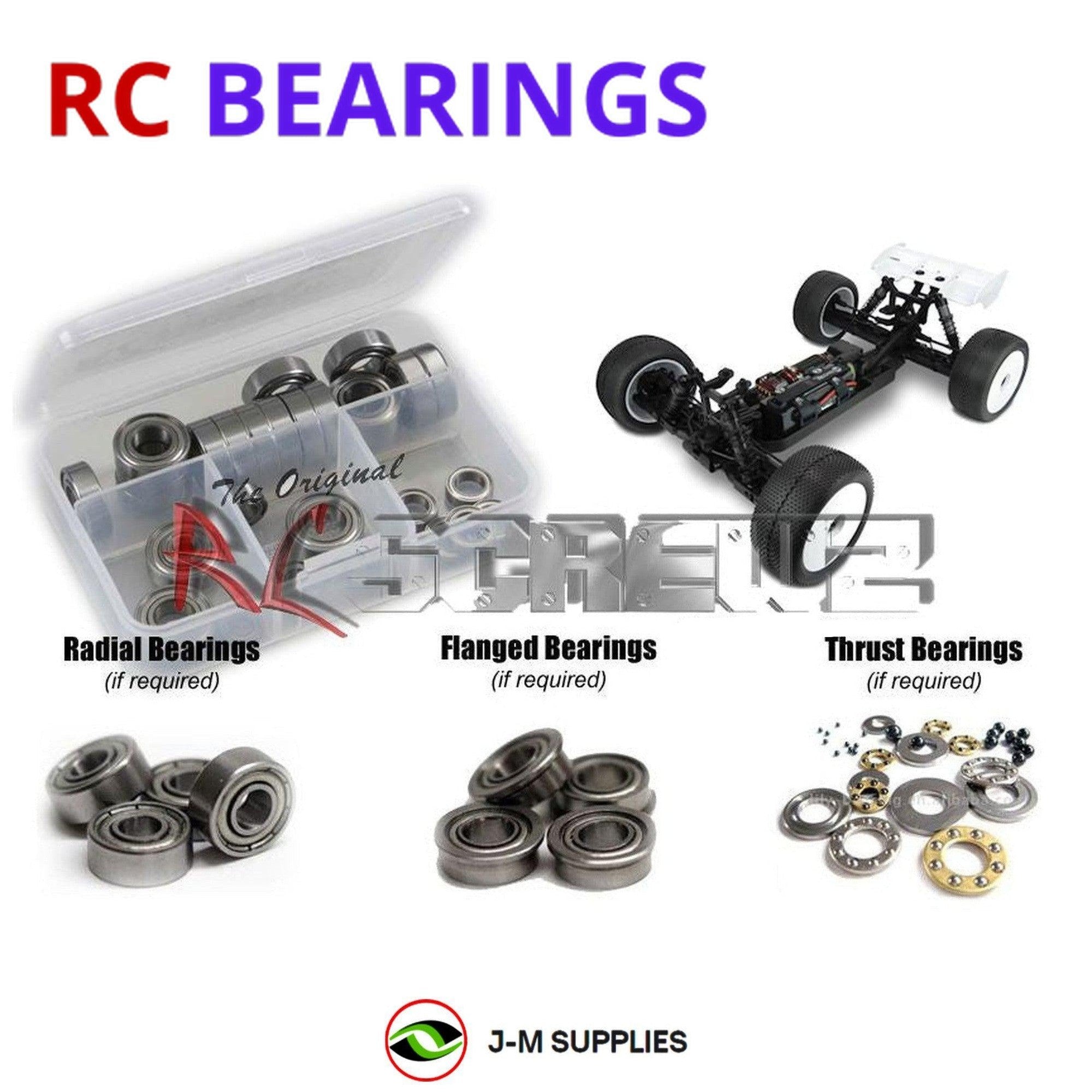 RCScrewZ Metal Shielded Bearing Kit tek005b for Tekno RC ET48 E-Truggy #TKR5600 - Picture 1 of 12