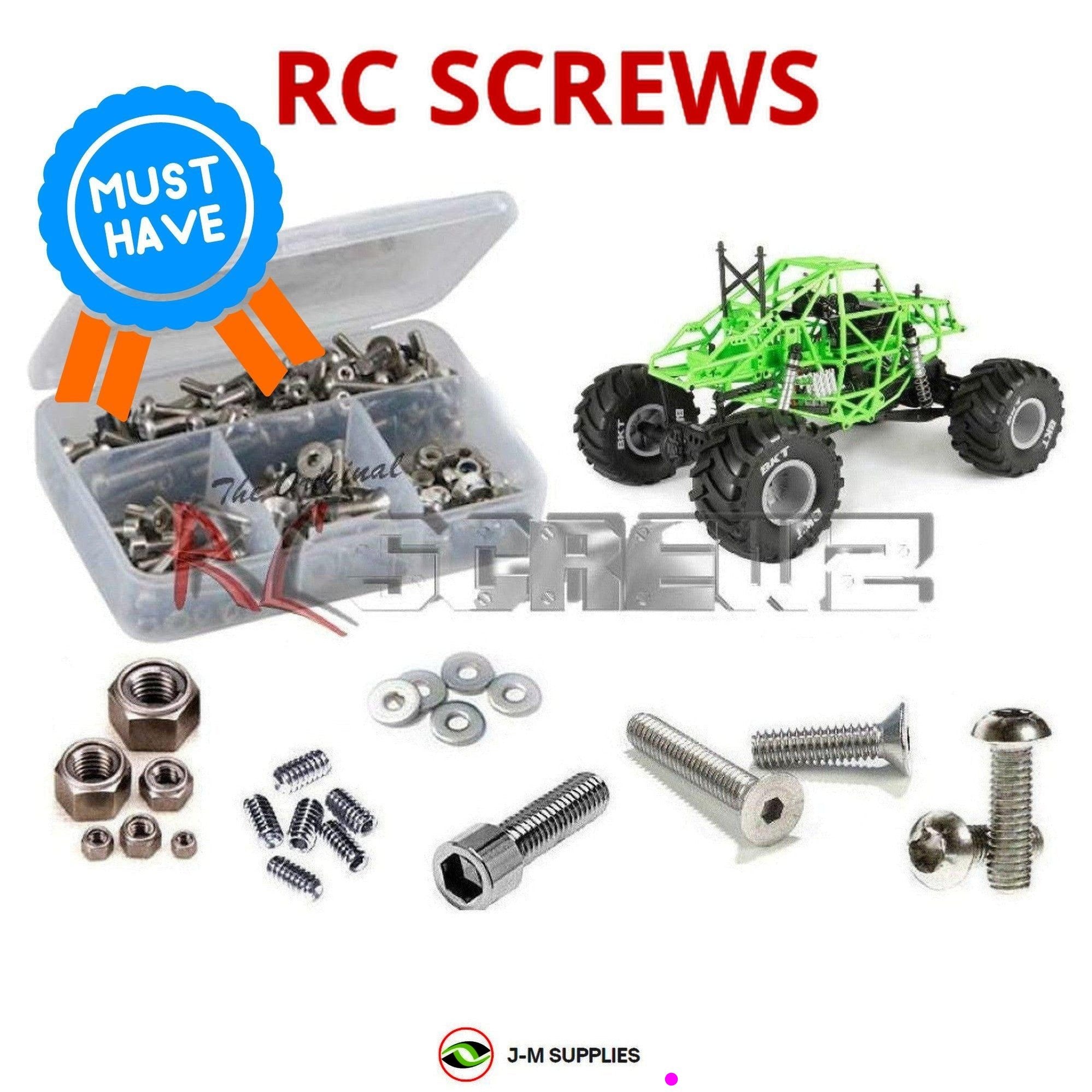 RCScrewZ Stainless Screw Kit axi024 for Axial SMT10 Grave Digger 1/10 MT #90055 - Picture 1 of 12