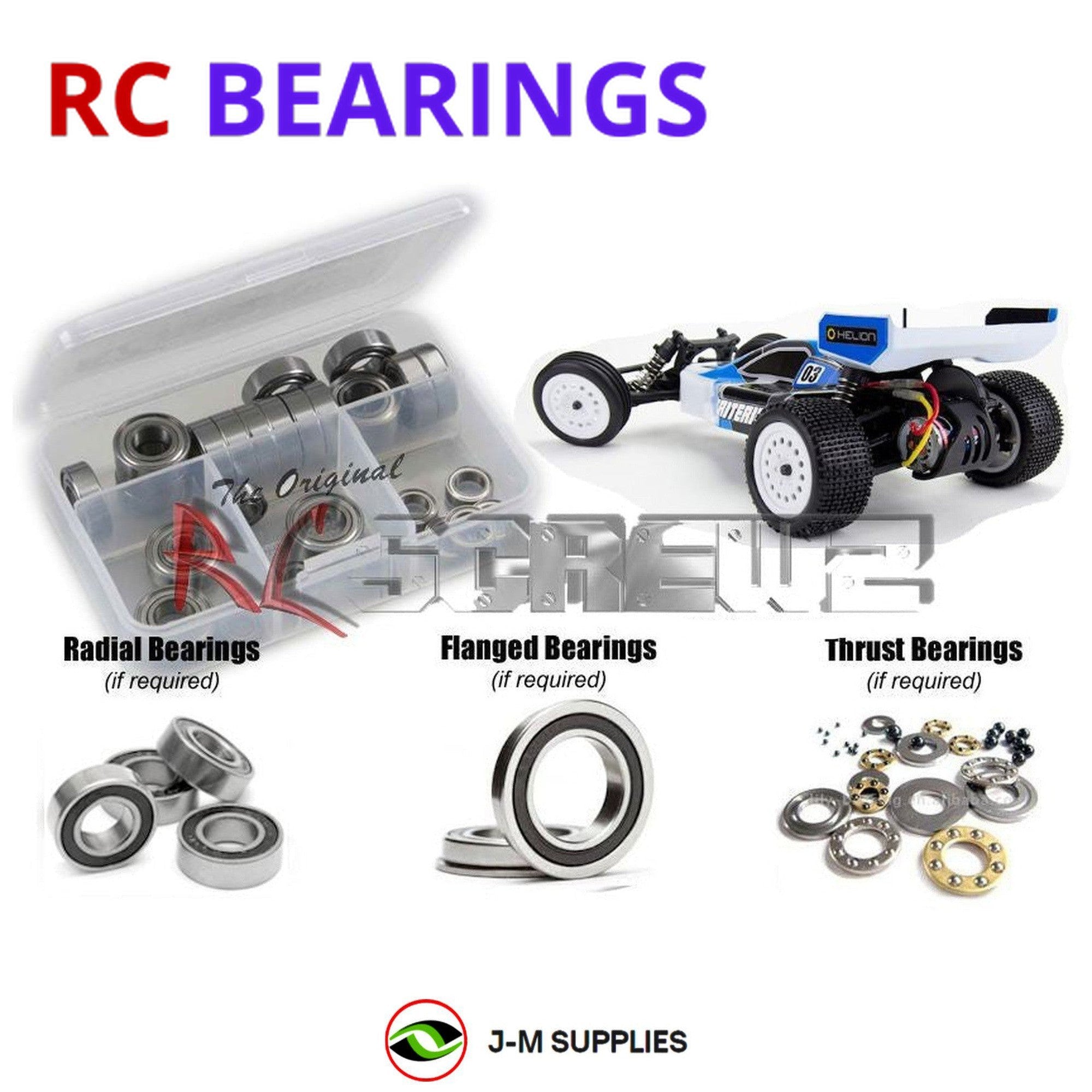 RCScrewZ Rubber Shielded Bearing Kit helrc002r for Helion Criterion 1/10 | UPG - Picture 1 of 12