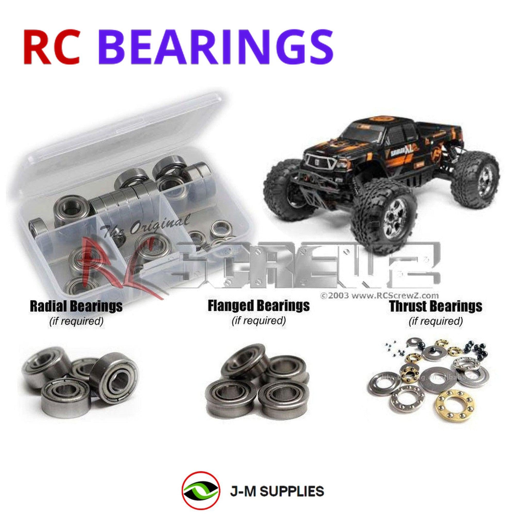 RCScrewZ Metal Shielded Bearings hpi090b for HPI Racing Savage XL Flux #112609 - Picture 1 of 12