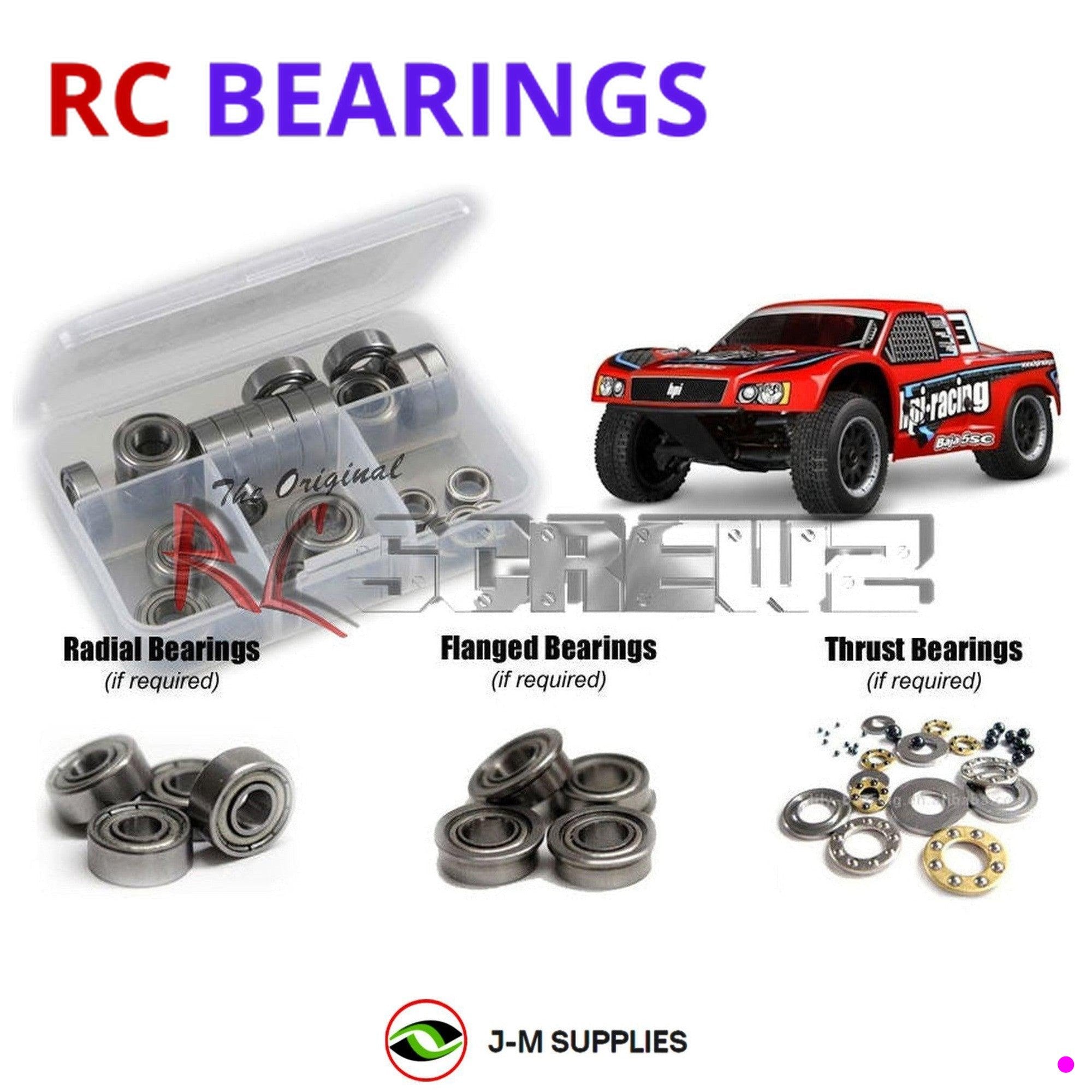 RCScrewZ Metal Shielded Bearing Kit hpi062b for HPI Racing Baja 5 SC #105231 - Picture 1 of 12