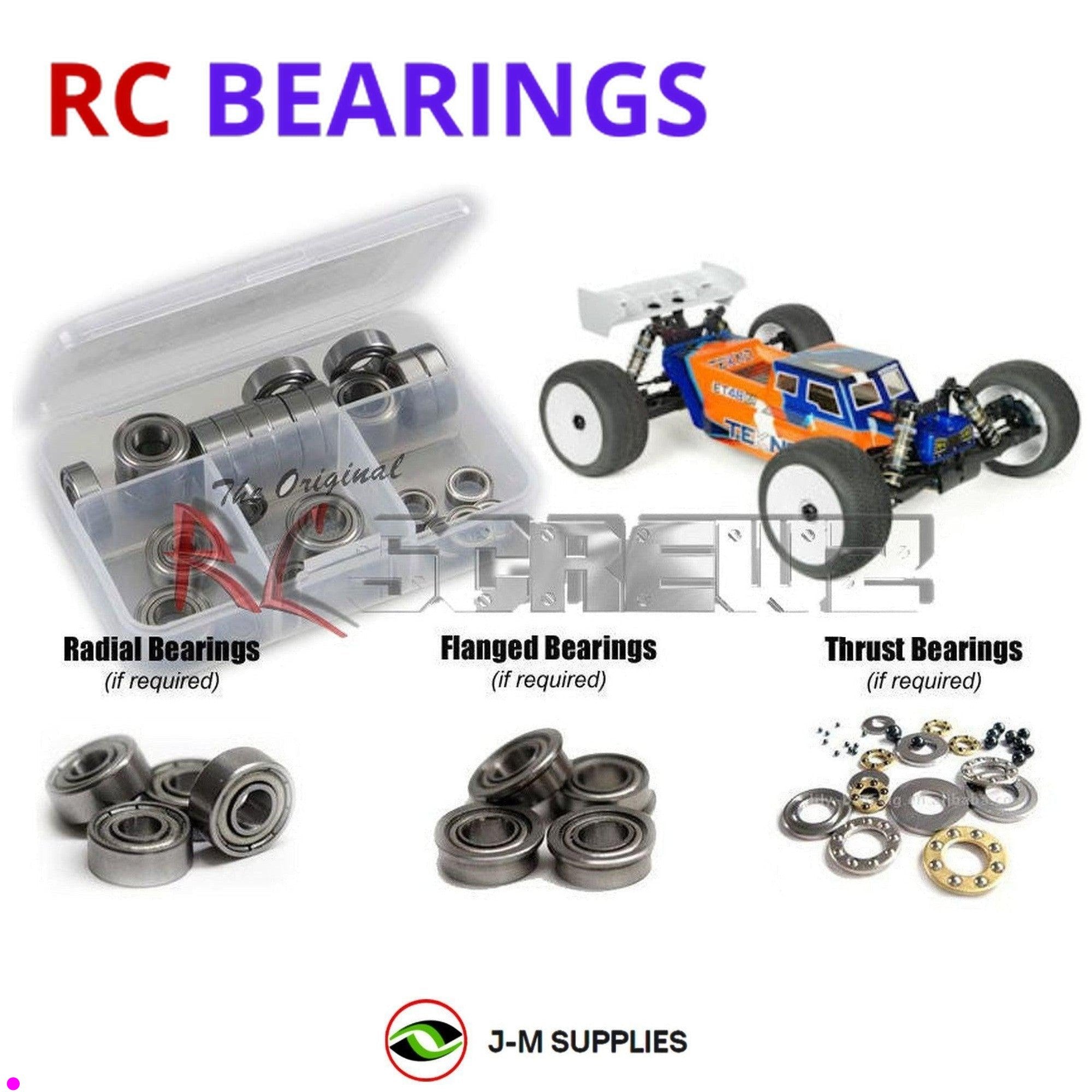 RCScrewZ Metal Shielded Bearings tek023b for Tekno ET48.2 Truggy 1/8th #TKR9600 - Picture 1 of 12