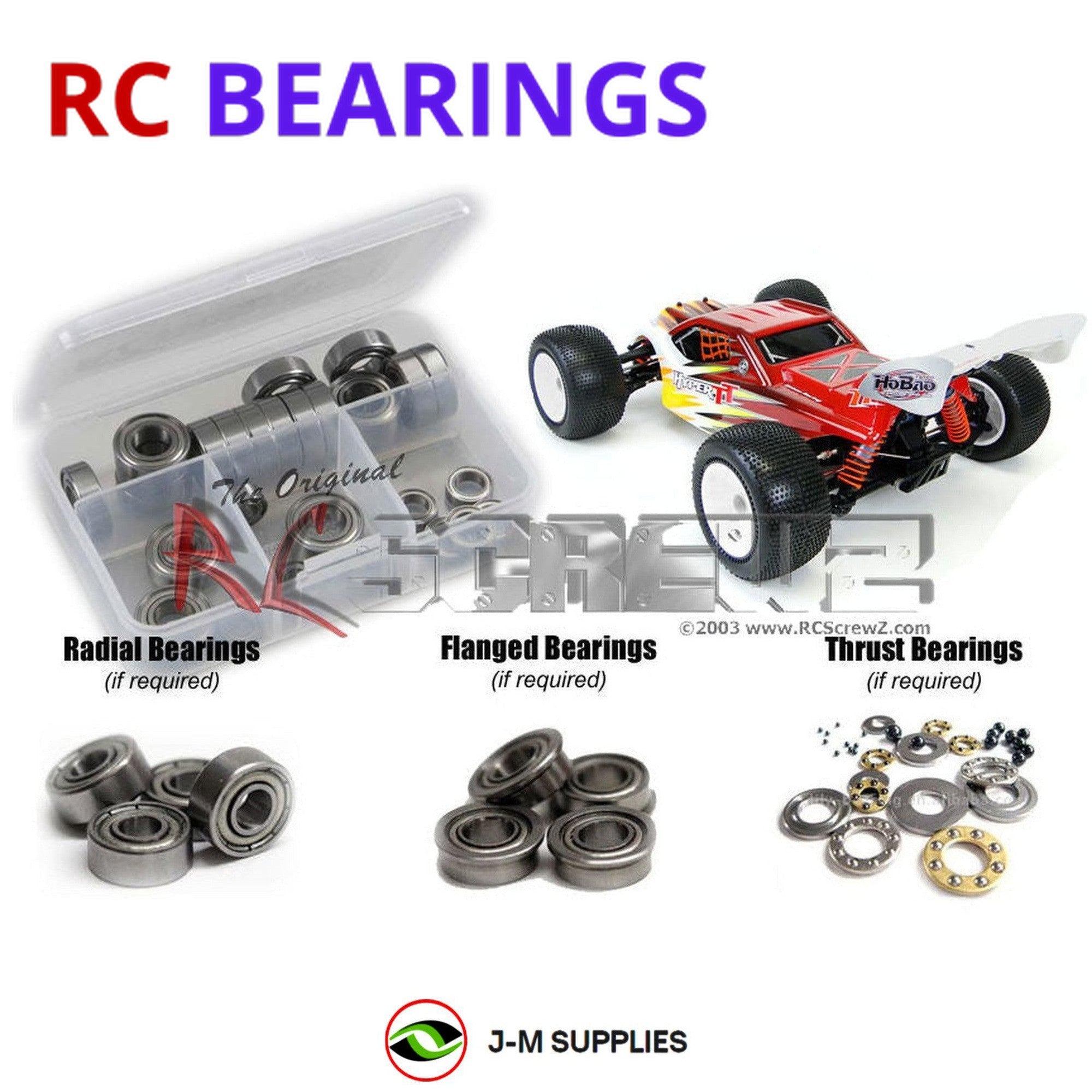 RCScrewZ Metal Shielded Bearing Kit ofn063b for Ofna Hyper 10TT Nitro - Picture 1 of 12