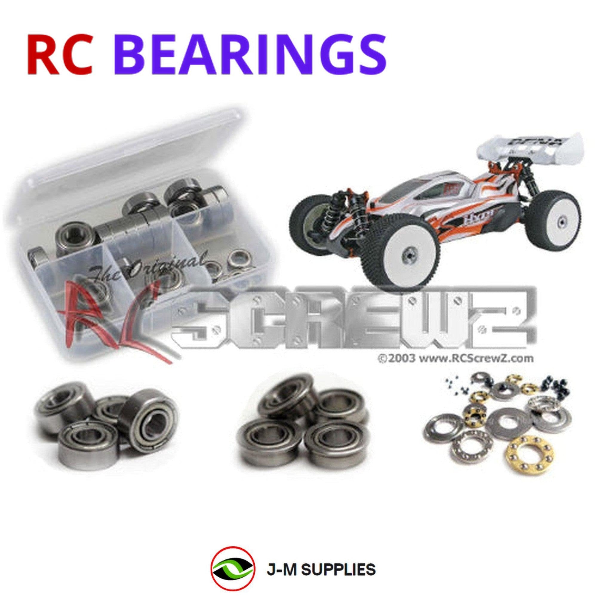 RCScrewZ Metal Shielded Bearing Kit ofn068b for Ofna Hyper SSe 1/8th #14360/61 - Picture 1 of 12