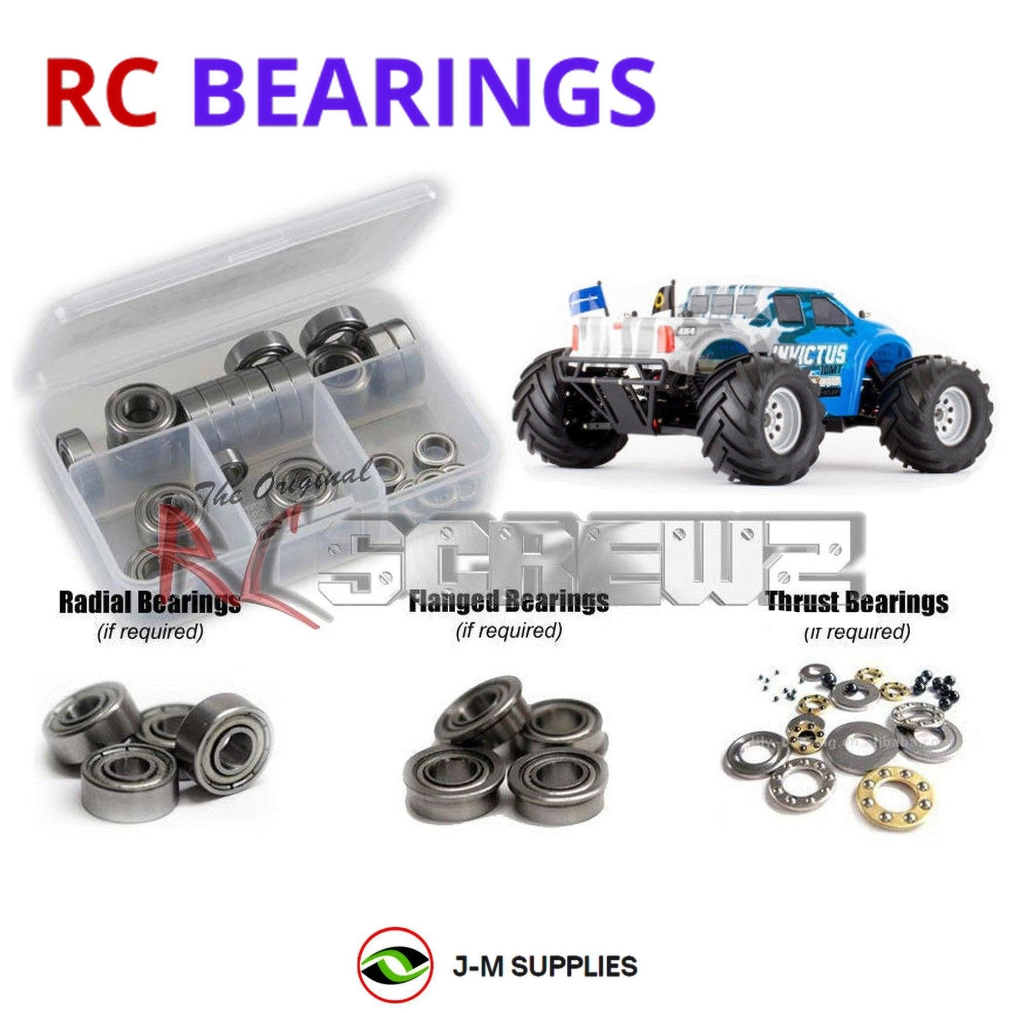 RCScrewZ Metal Shielded Bearing Kit helrc001b for Helion RC Invictus 10MT - Picture 1 of 12