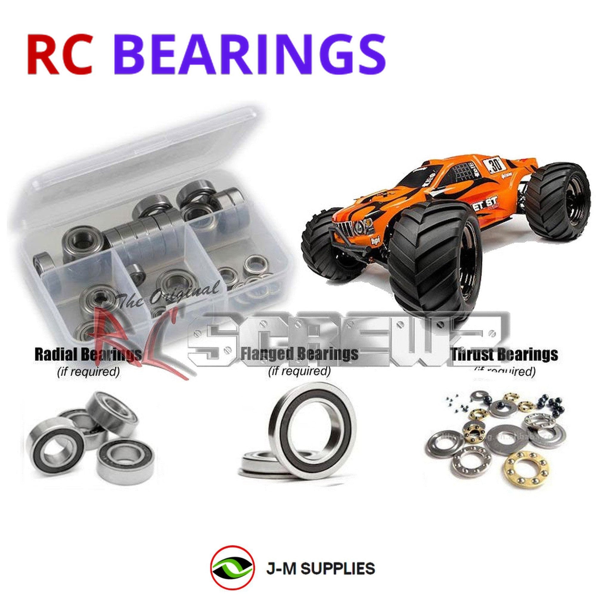 RCScrewZ Rubber Shielded Bearings hpi071r for HPI Racing Bullet ST Flux #107008 - Picture 1 of 12