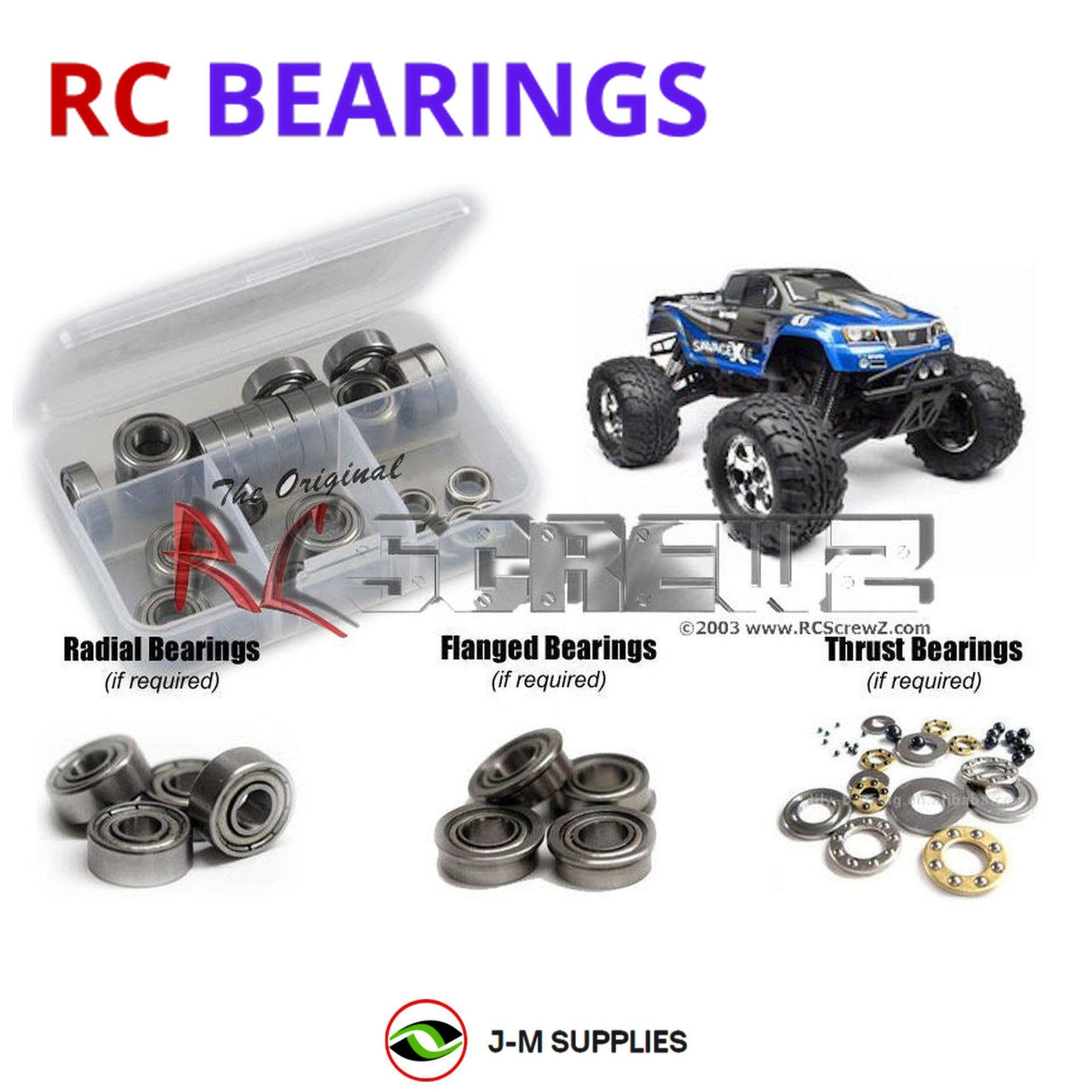 RCScrewZ Metal Shielded Bearing Kit hpi041b for HPI Racing Savage X .46 #105644 - Picture 1 of 12