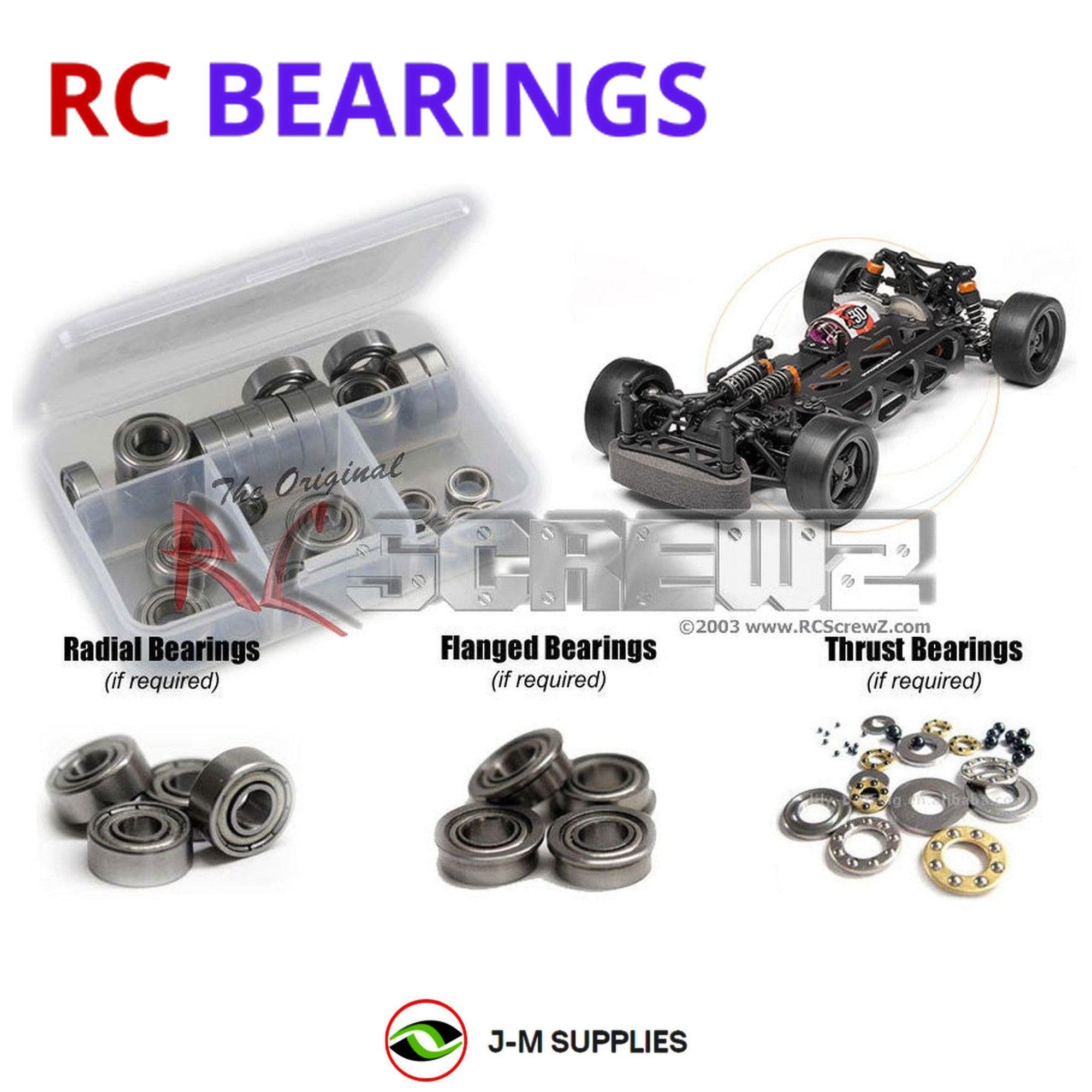 RCScrewZ Metal Shielded Bearing Kit hpi051b for HPI Racing Cup Racer #100595 - Picture 1 of 12