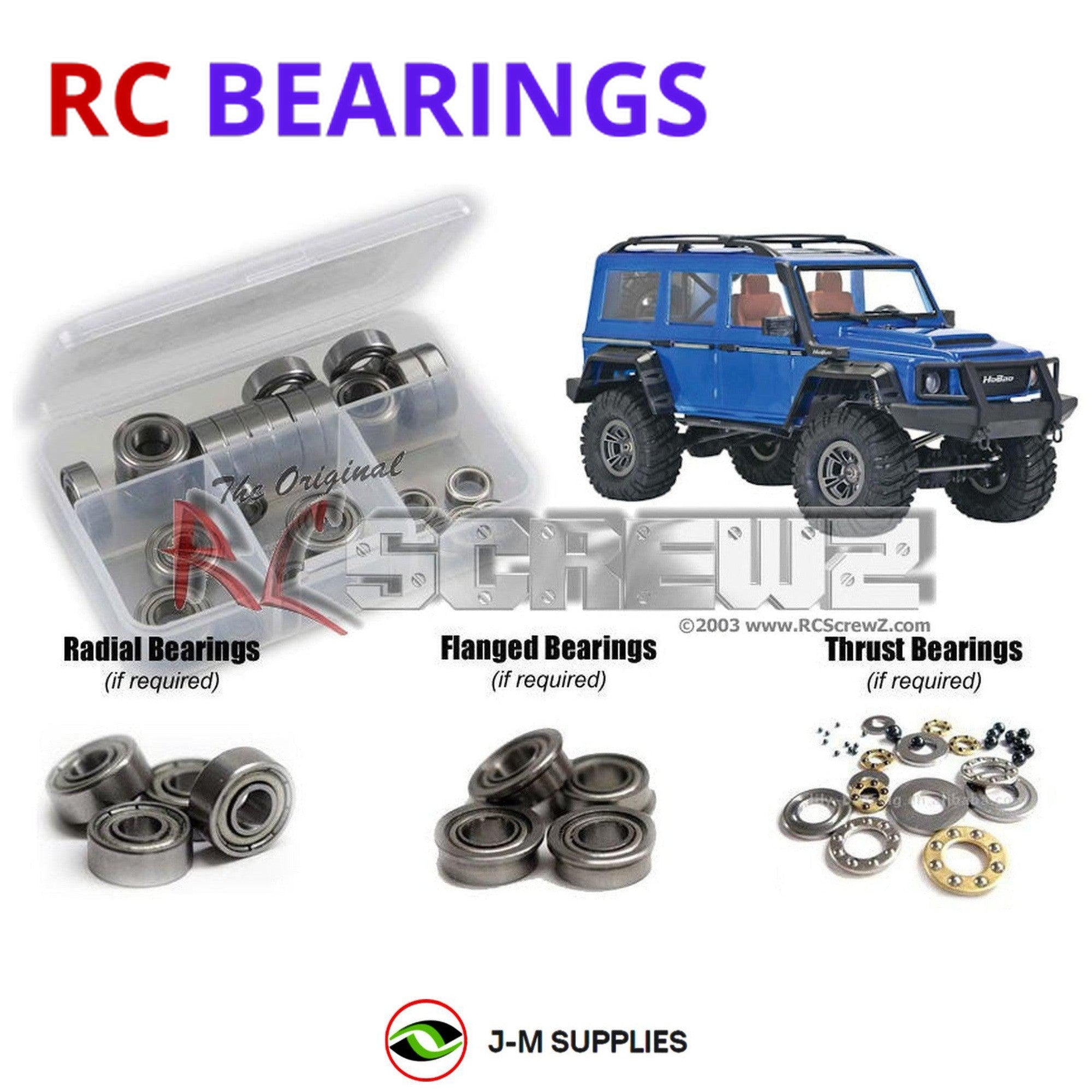 RCScrewZ Metal Shielded Bearing Kit ofn083b for Ofna/Hobao DC-1 Trail - Picture 1 of 12