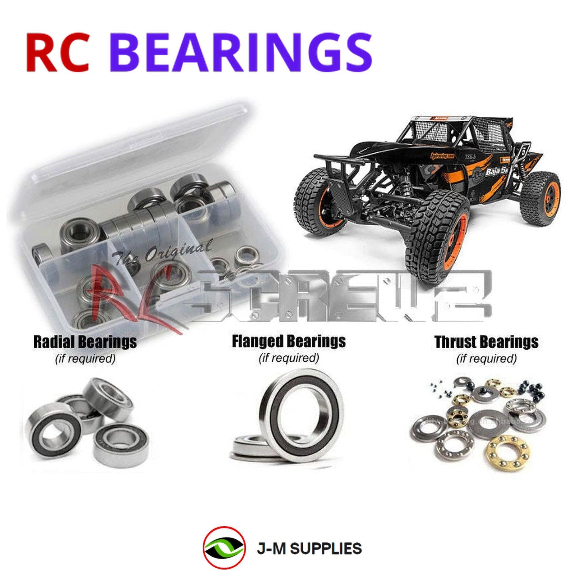 RCScrewZ Rubber Shielded Bearing hpi093r for HPI Racin Baja TSK-B Class 1 115485 - Picture 1 of 12