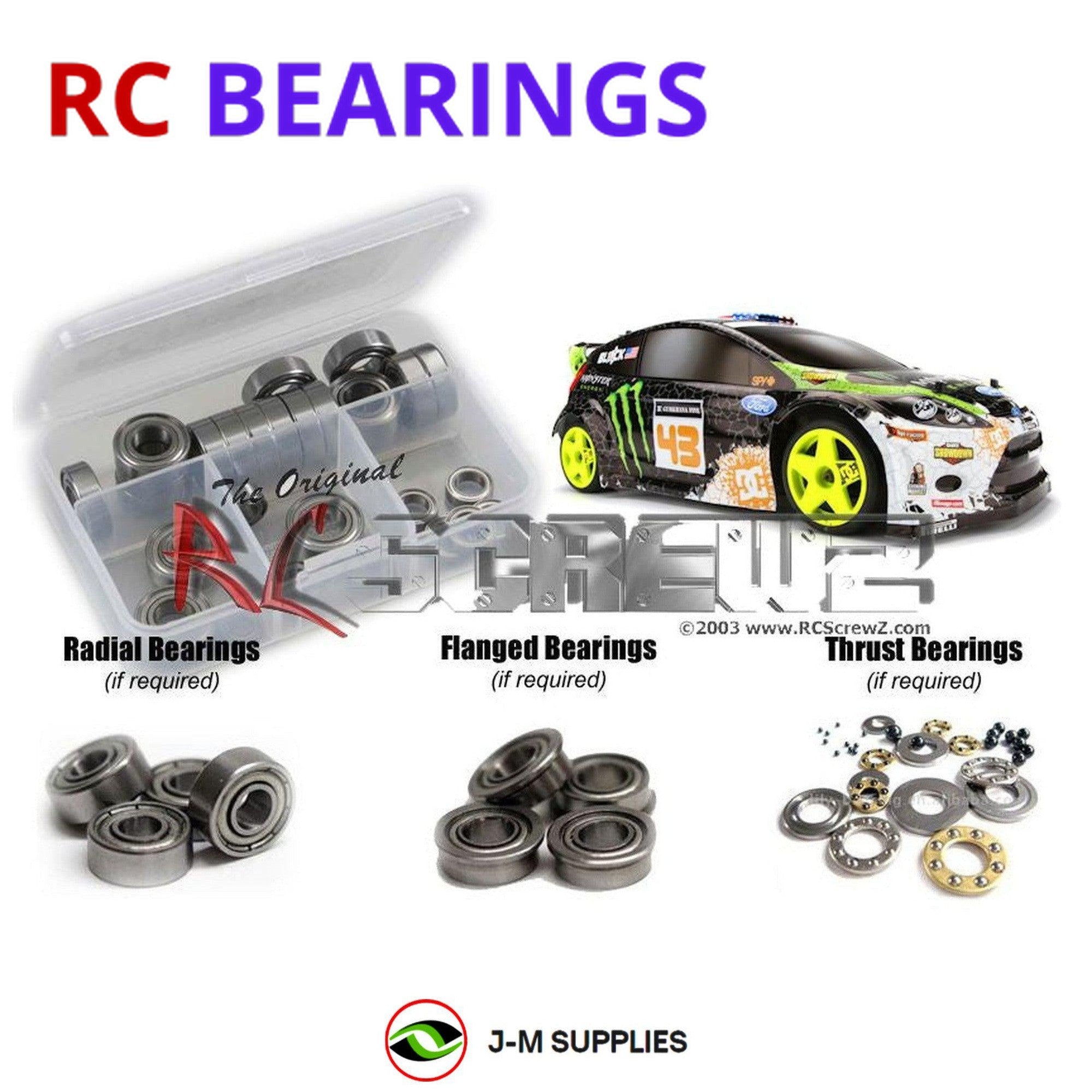 RCScrewZ Metal Shielded Bearing Kit hpi077b for HPI Racing WR8 Flux #109313 - Picture 1 of 12