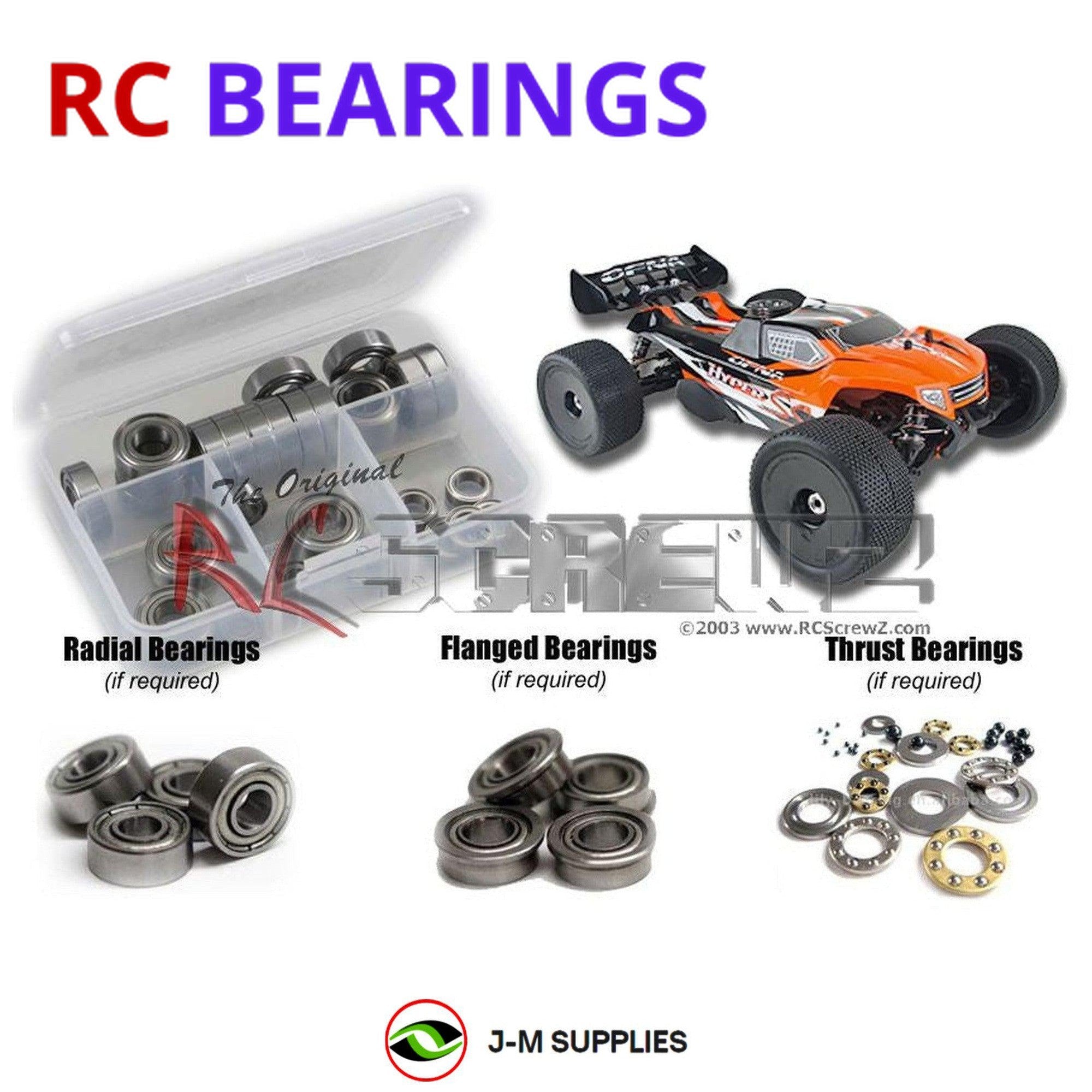 RCScrewZ Metal Shielded Bearing Kit ofn073b for Ofna Hyper SSTe 1/8th Truggy - Picture 1 of 12