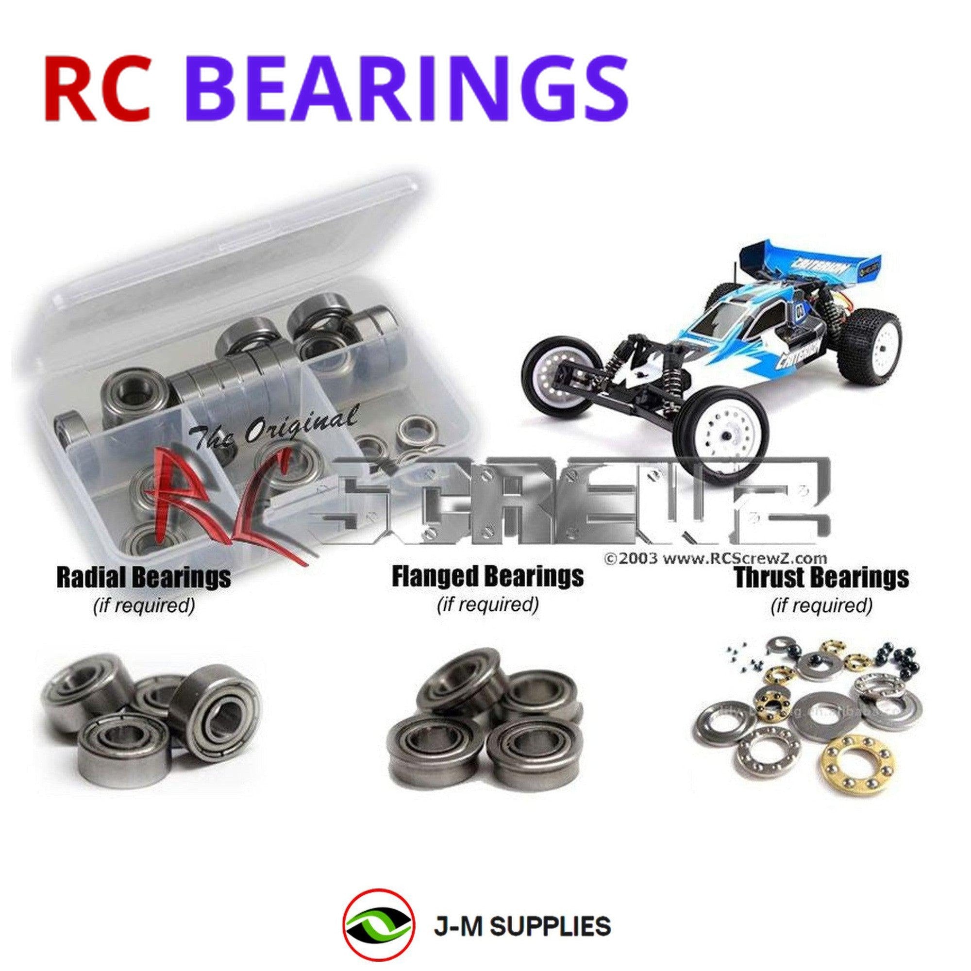 RCScrewZ Metal Shielded Bearing Kit helrc002b for Helion RC Criterion 1/10th - Picture 1 of 12