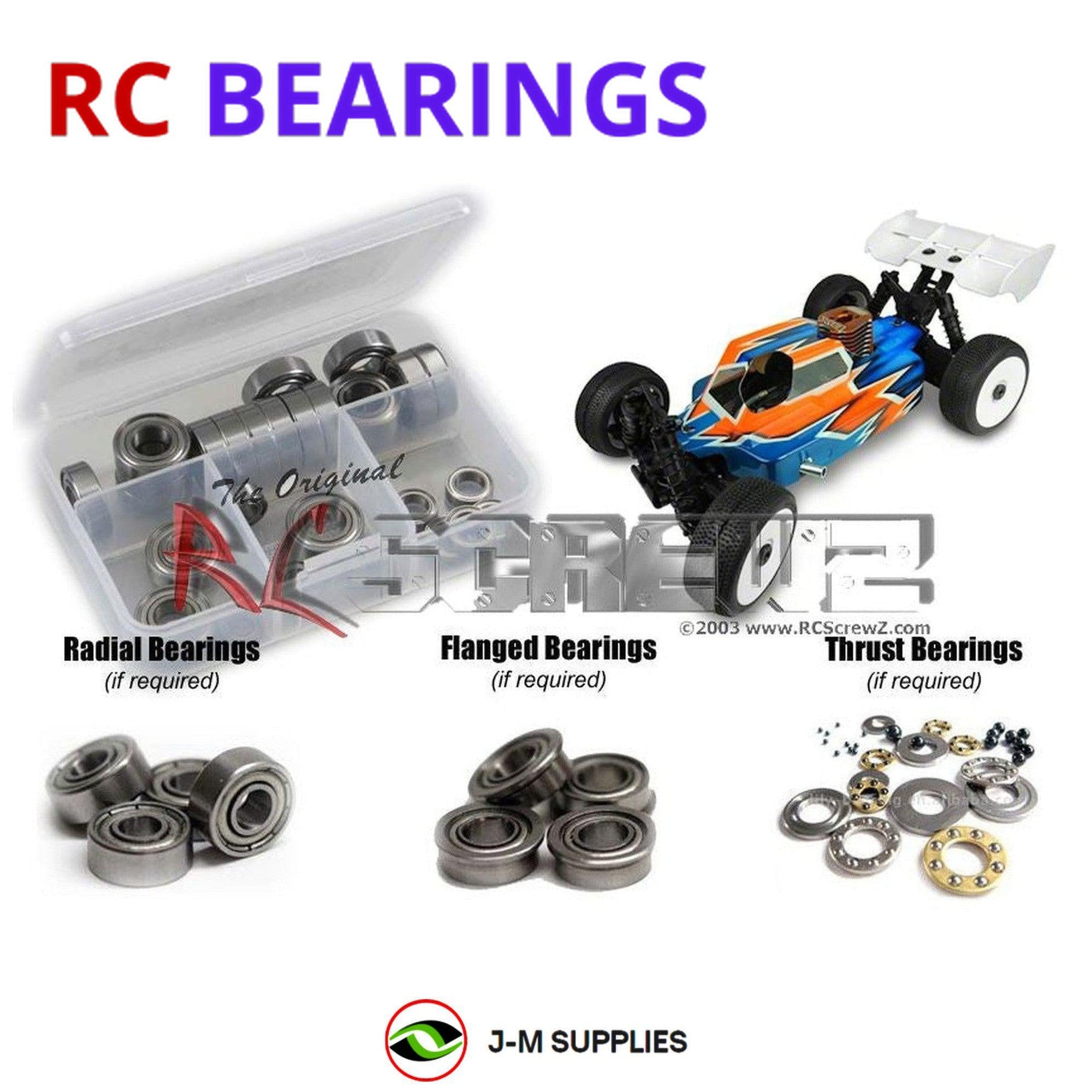 RCScrewZ Metal Shielded Bearing Kit tek003b for Tekno RC NB-48 Nitro #TKR5300 - Picture 1 of 12