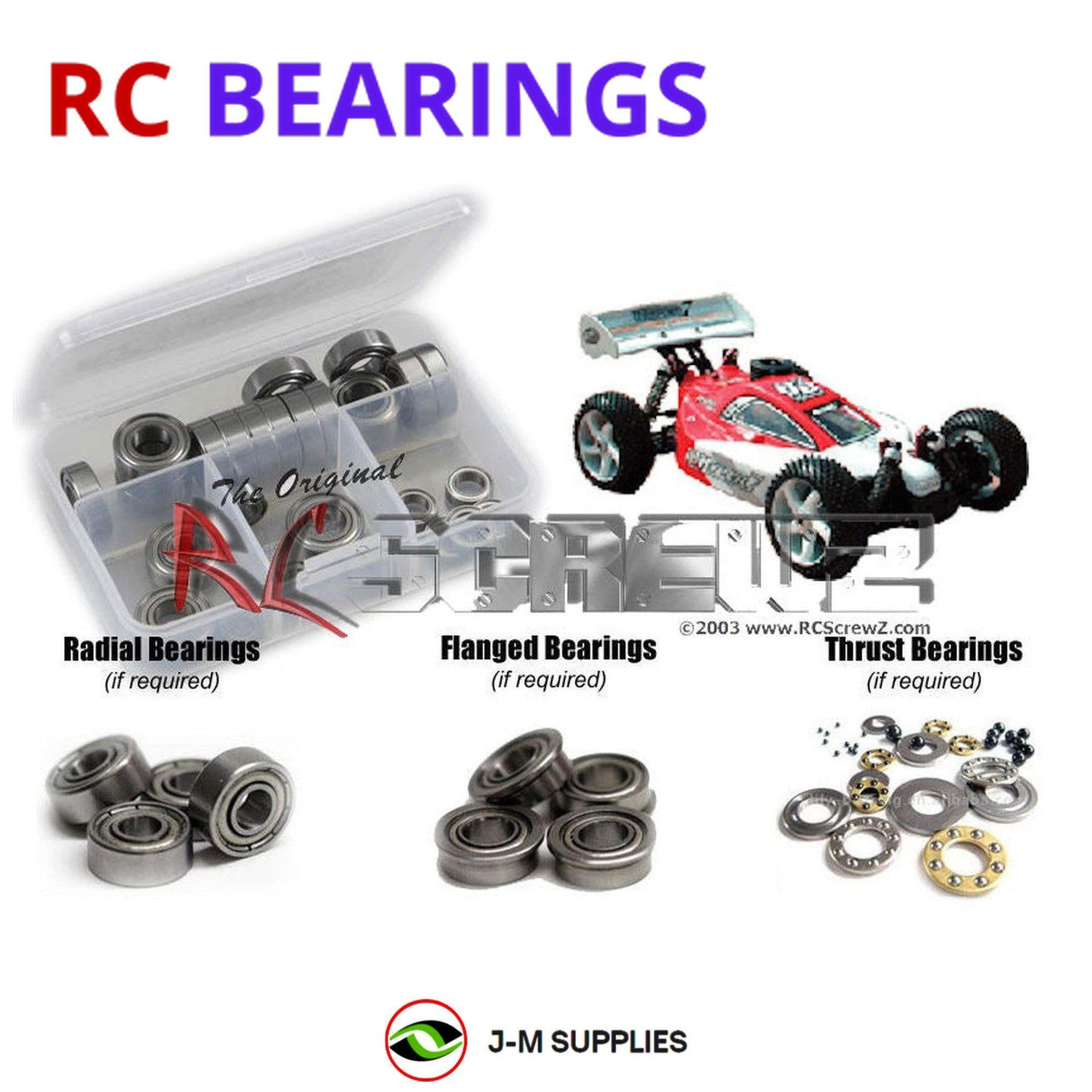 RCScrewZ Metal Shielded Bearing Kit ofn003b for Ofna Hyper 7/Pro 1/8th #14326 - Picture 1 of 12