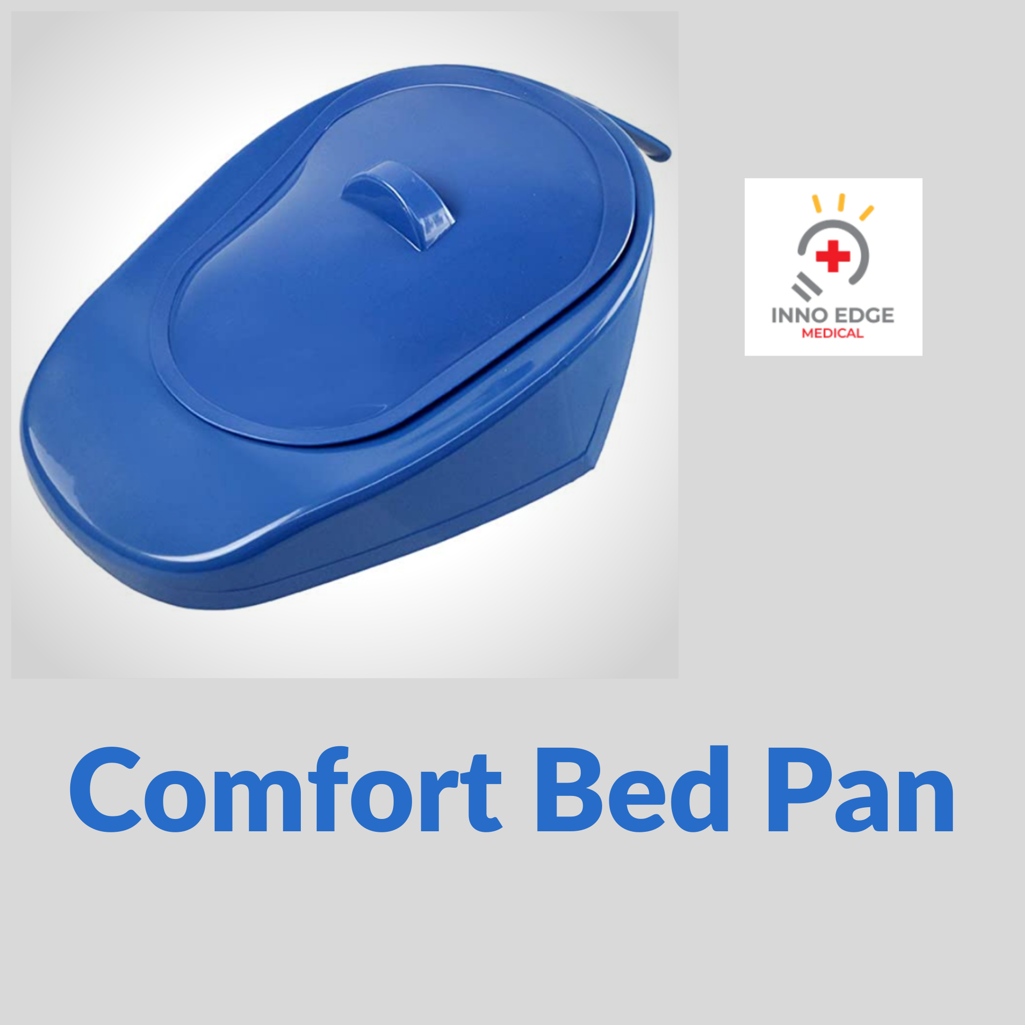 InnoEdge Medical Comfort/Standard Compact Bed Pan - Autoclavable, 300 lbs, Blue. - Picture 8 of 12