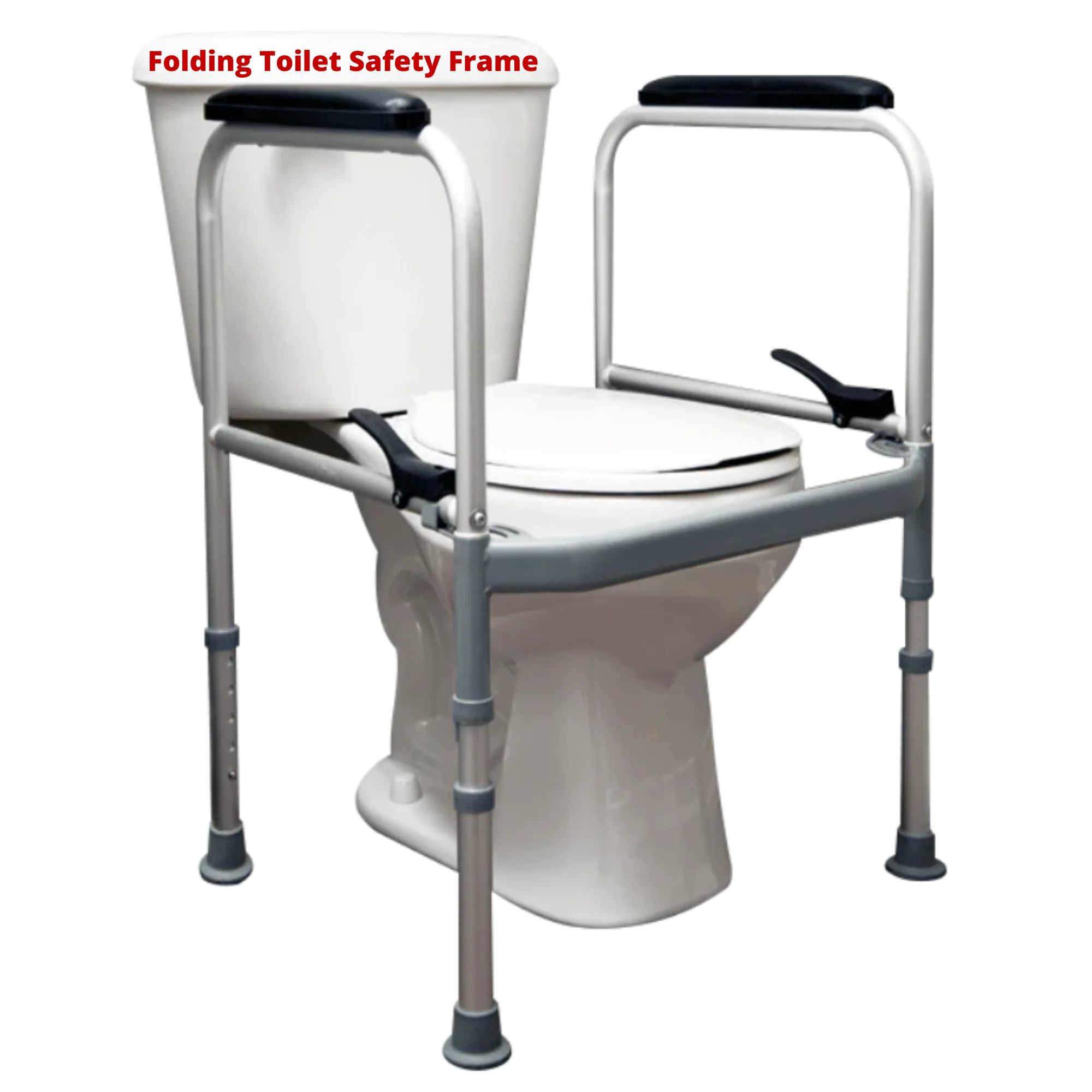 InnoEdge Folding Toilet Safety Frame Rails, 300lb, Adjustable, Portable Non-Slip - Picture 9 of 12