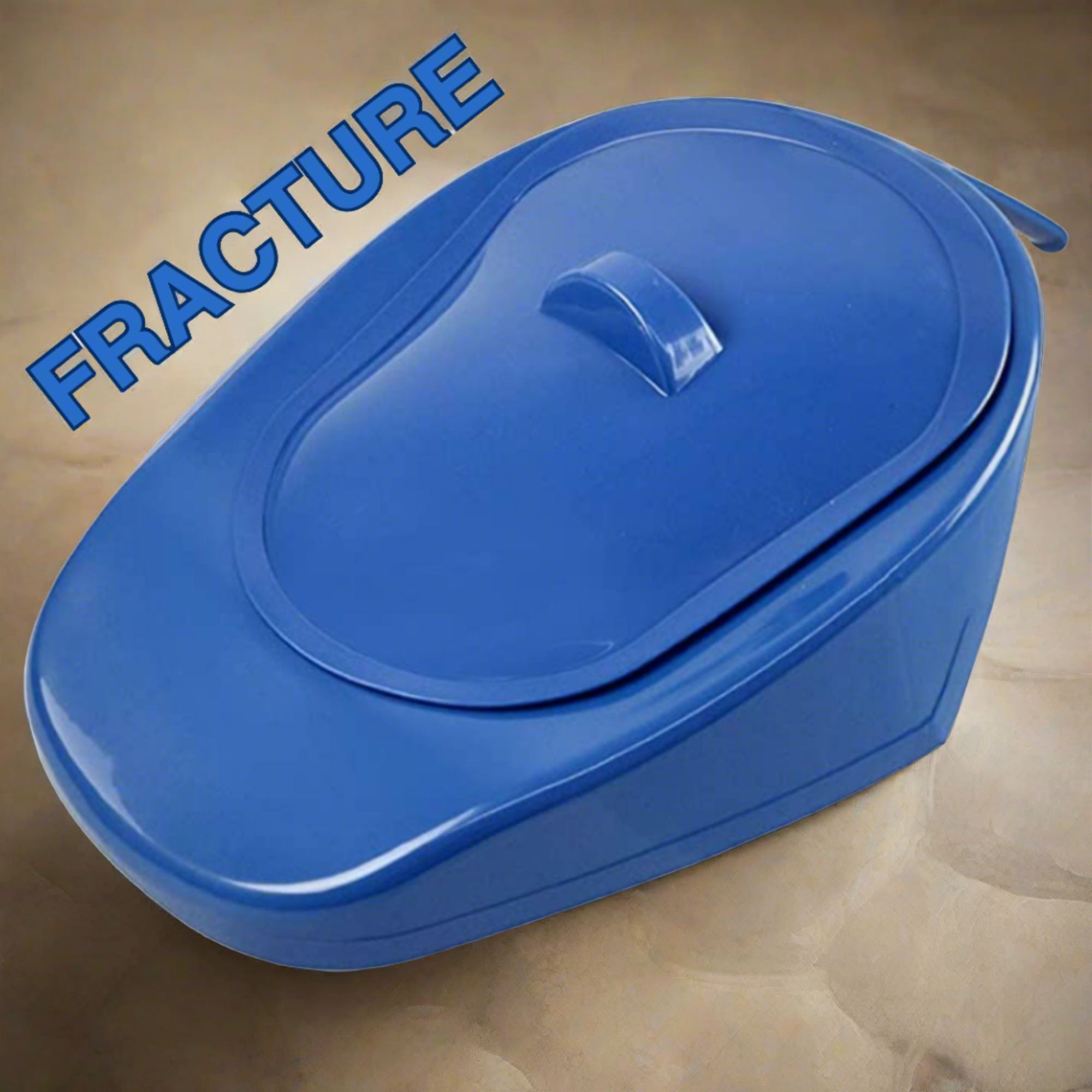 InnoEdge Medical 'Fracture' Compact Bed Pan - Autoclavable, Portable, 300lb Blue - Picture 3 of 12