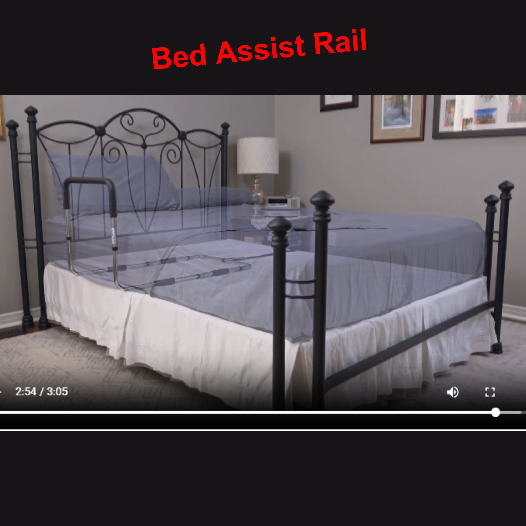 MOBB Bed Assist Rail - Foam Rubber Grip Handle, Durable, Fits 12"-16" Mattresses - Picture 7 of 12