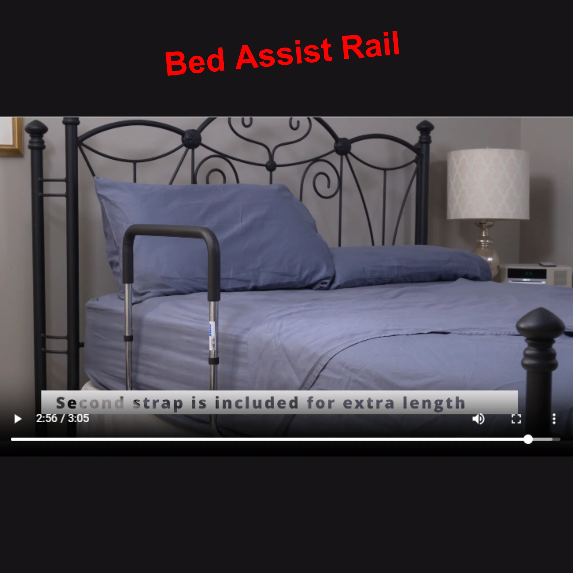 MOBB Bed Assist Rail - Foam Rubber Grip Handle, Durable, Fits 12"-16" Mattresses - Picture 8 of 12