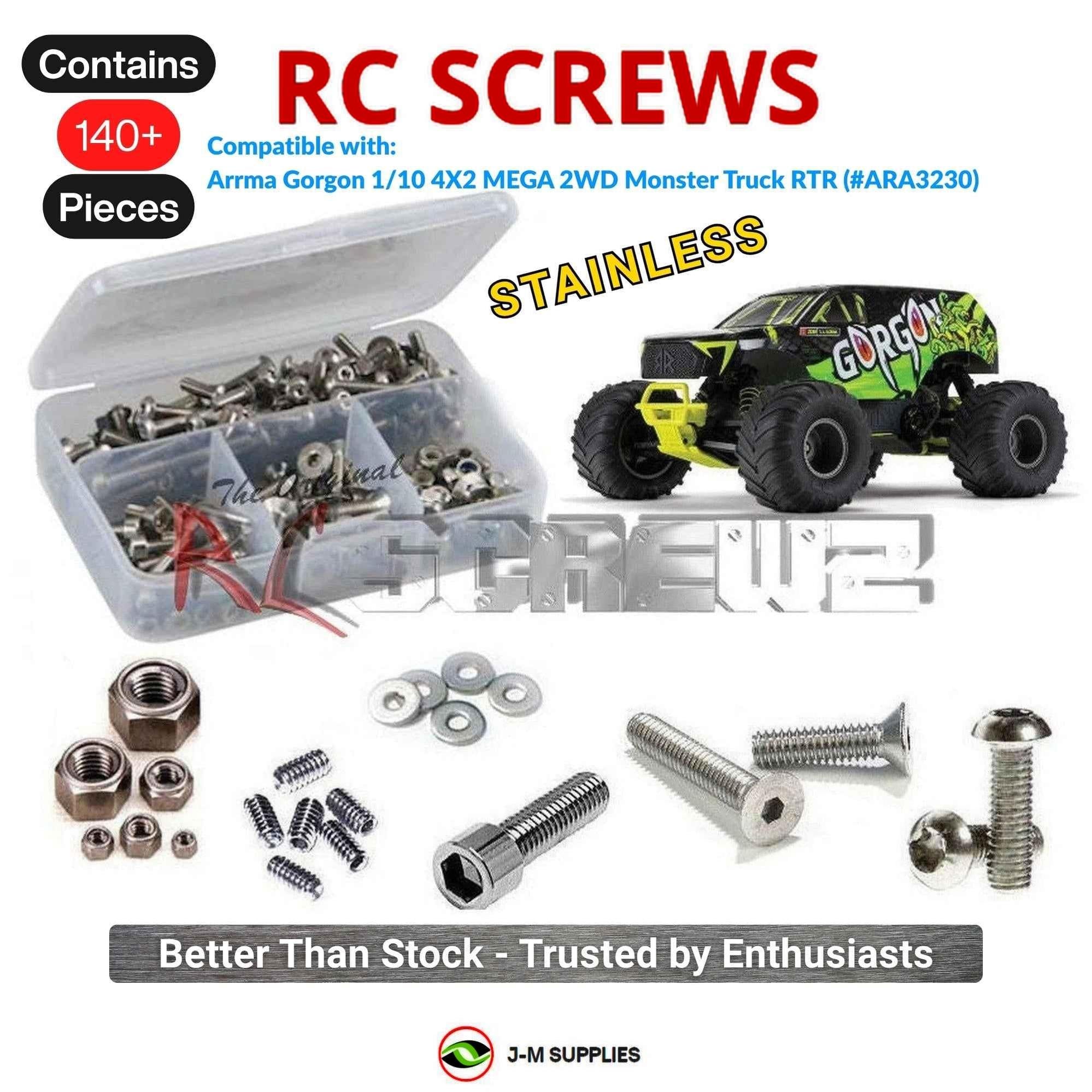 RCScrewZ Stainless Screw Kit ara051 for Arrma Gorgon 4X2 MEGA RTR #ARA3230 | SET - Picture 1 of 12