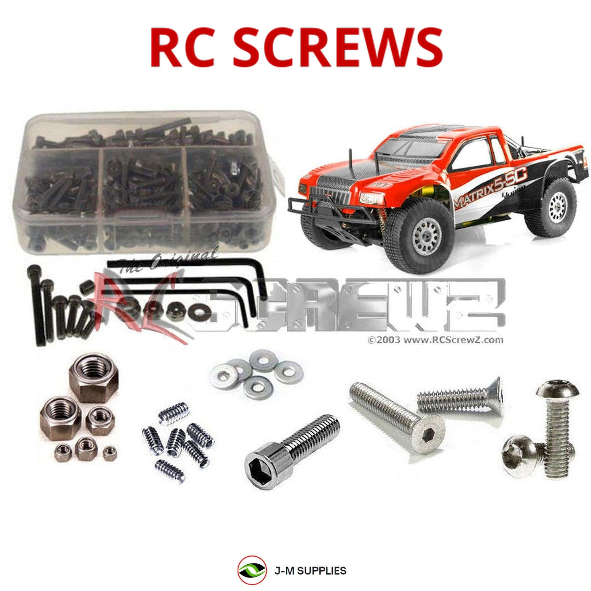 RCScrewZ Stainless Steel Screw Kit cen022 for CEN Racing Matrix 5 SC 1/5th - Picture 1 of 12