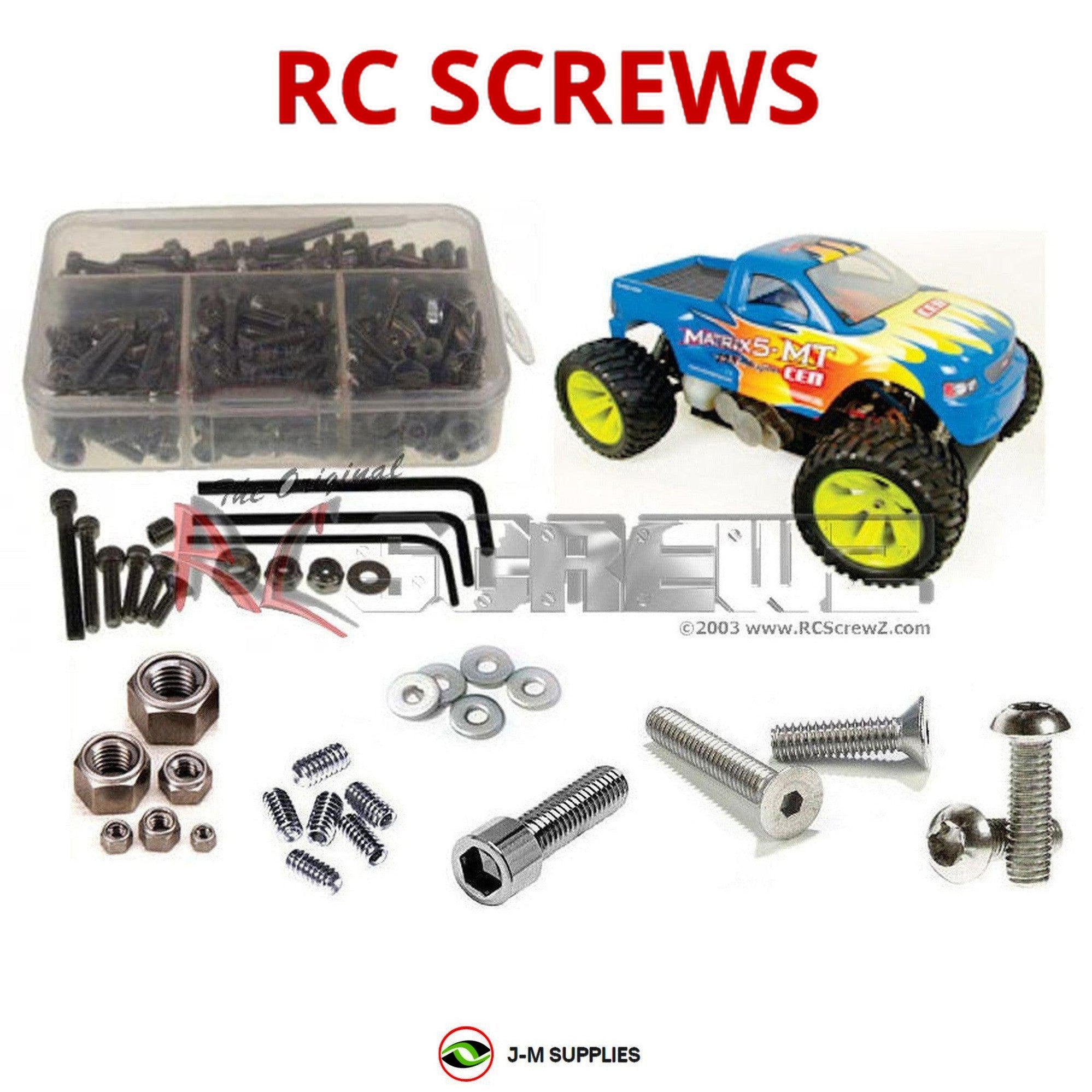 RCScrewZ Stainless Steel Screw Kit cen020 for CEN Racing Matrix 5 MT 1/5th - Picture 1 of 12