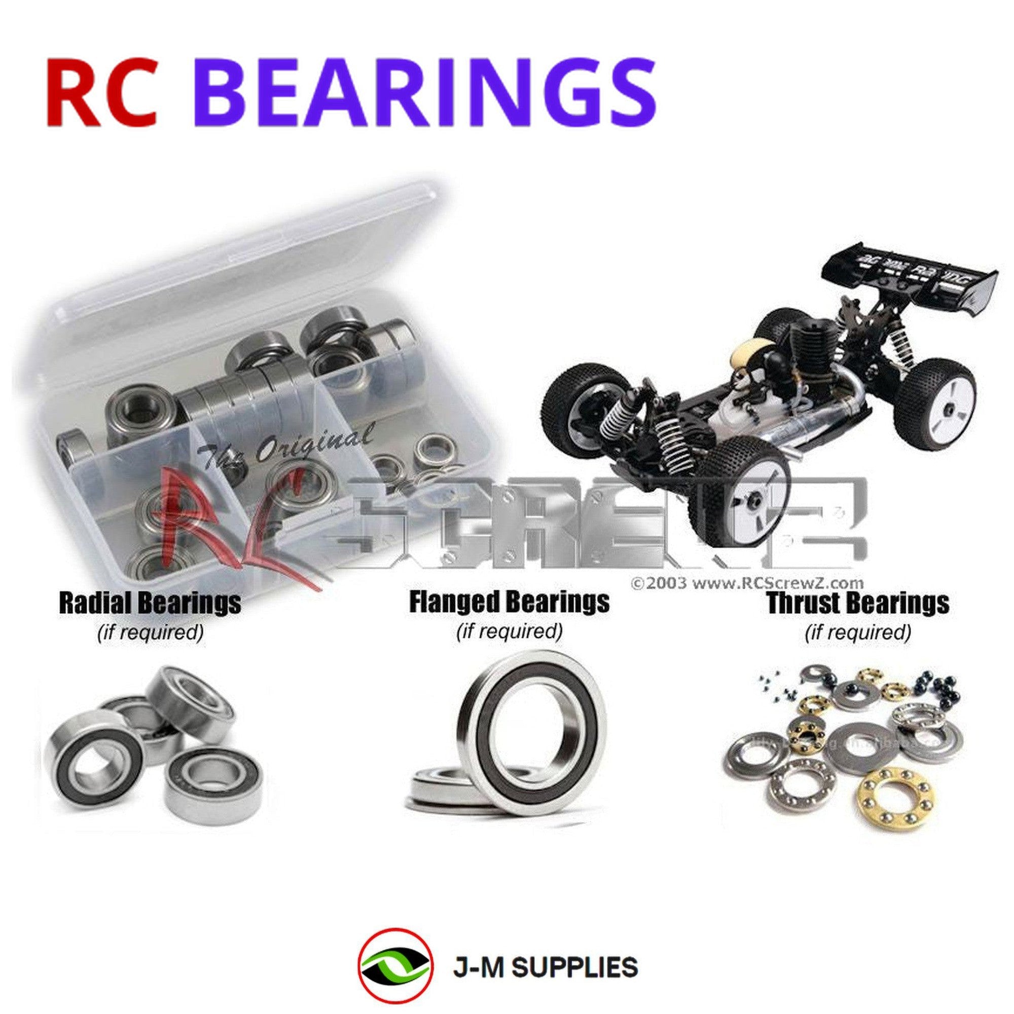 RCScrewZ Rubber Shielded Bearings aga001r for Agama Racing A8/Evo 1/8 Nitro Bugy - Picture 1 of 12