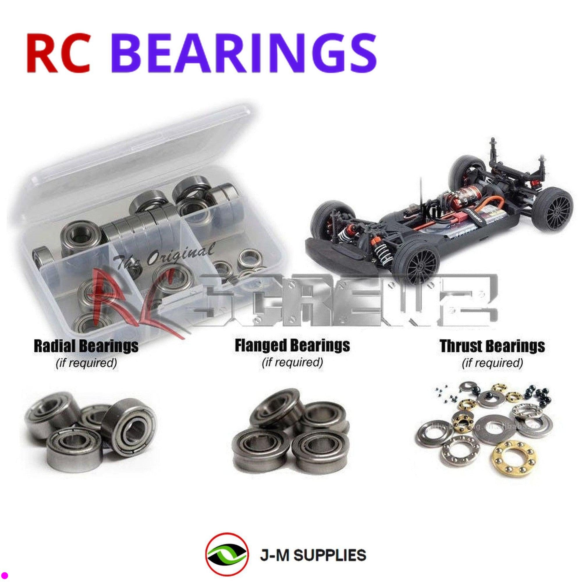 RCScrewZ Metal Shielded Bearing Kit kyo205b for Kyosho Fazer Mk2 FZ02 #34461 - Picture 1 of 12