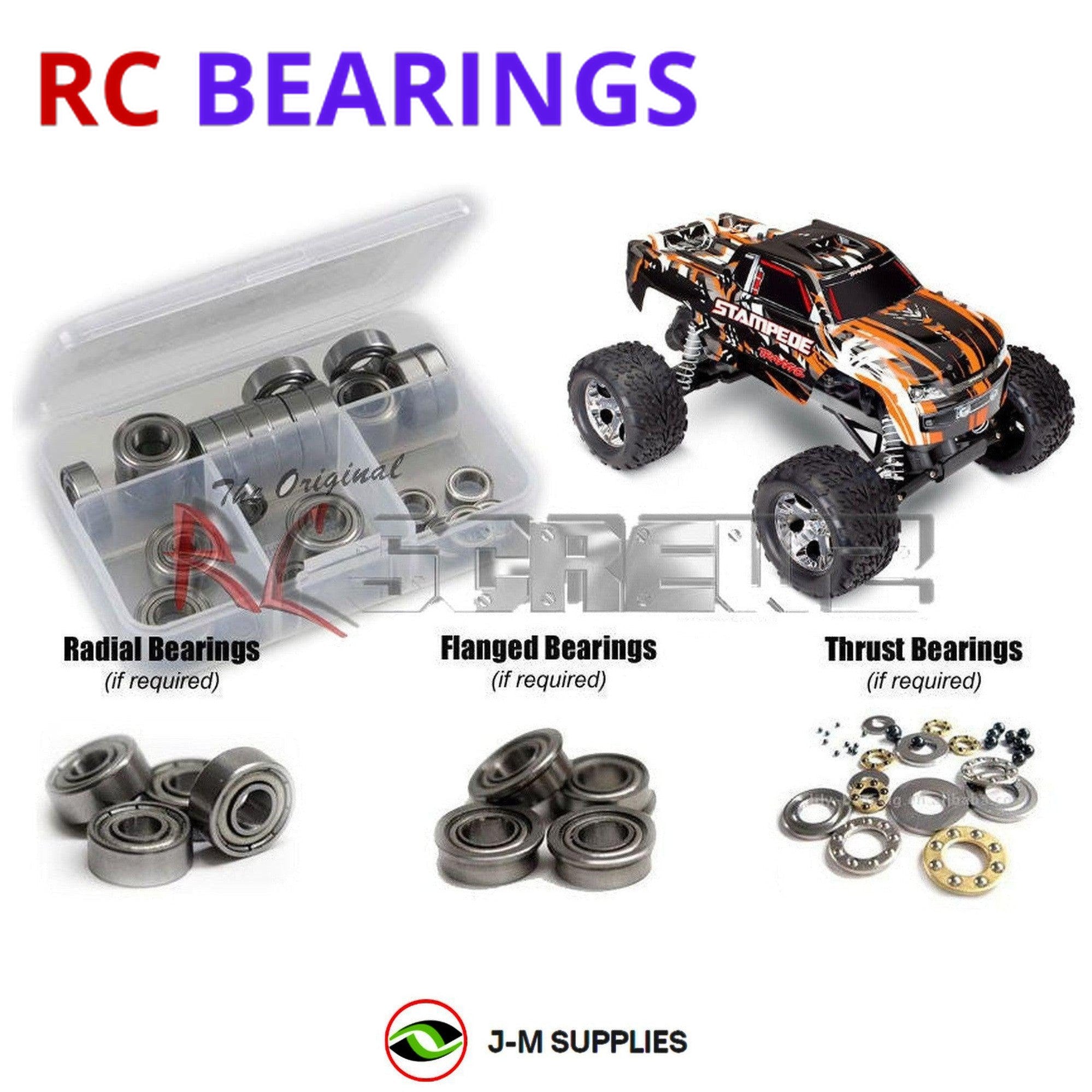 RCScrewZ Metal Shielded Bearing Kit tra118b for Traxxas Stampede USB-C #36054-8 - Picture 1 of 12