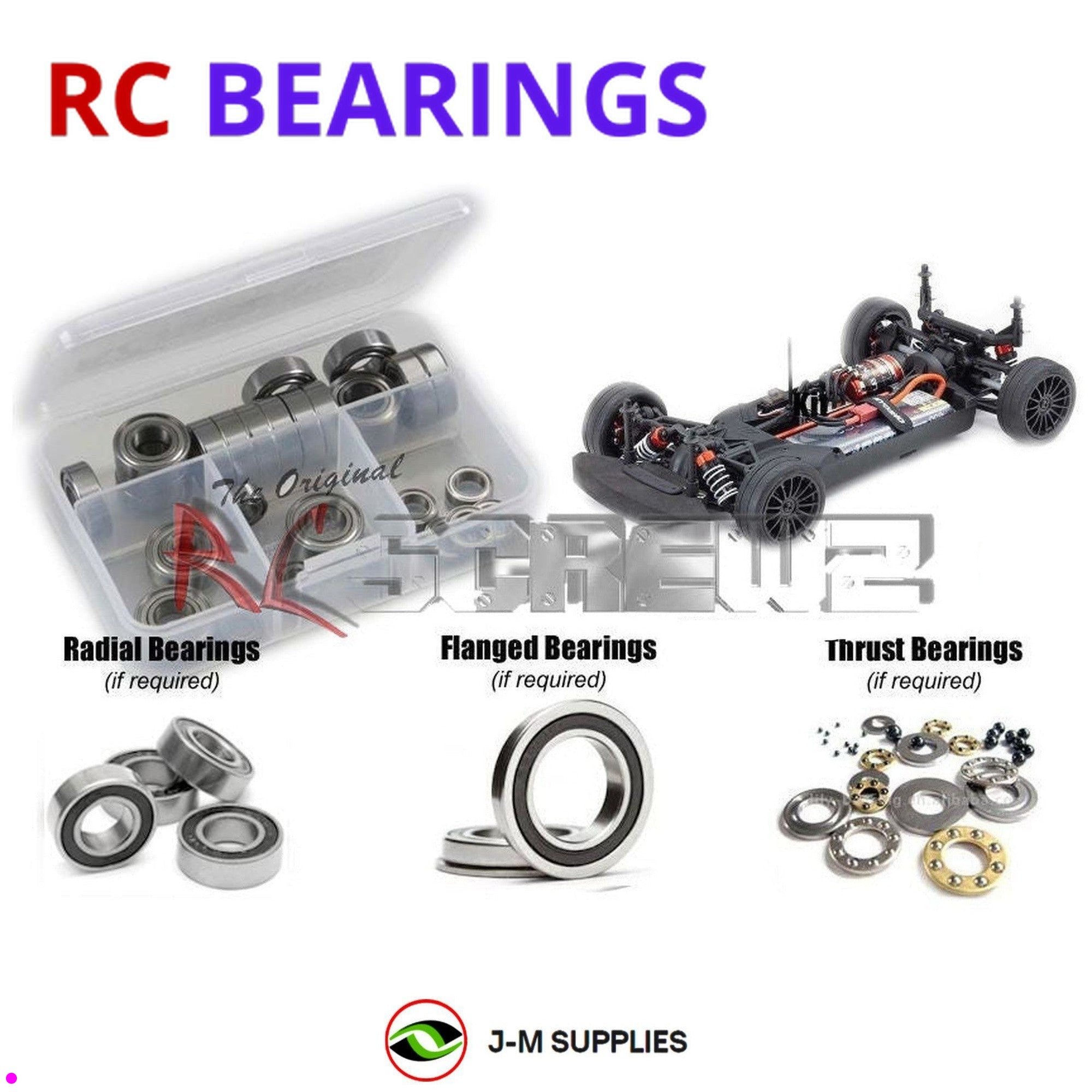 RCScrewZ Rubber Shielded Bearing Kit kyo205r for Kyosho Fazer Mk2 FZ02 #34461 - Picture 1 of 12