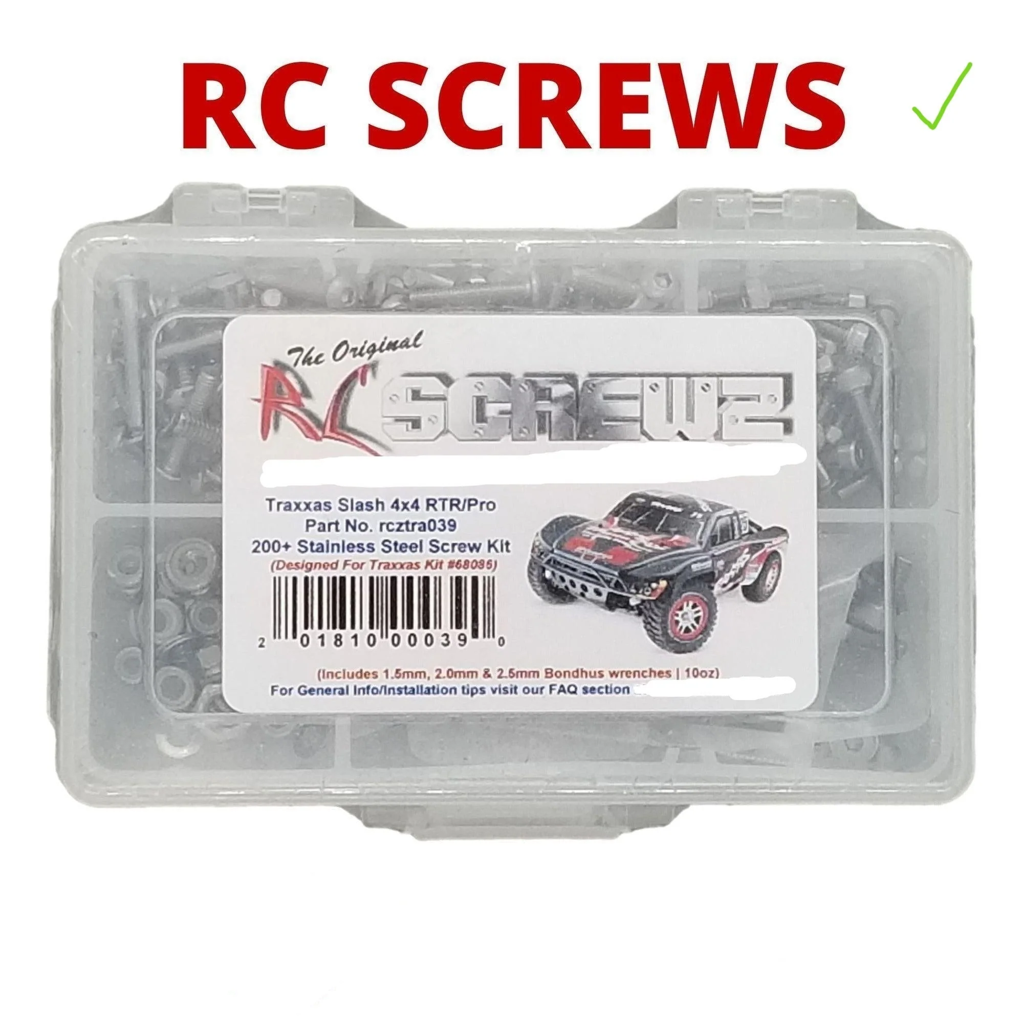 RCScrewZ Stainless Screw Kit tra039 for Traxxas Slash 4x4 1/10 (#68086) SC Truck - Picture 11 of 12