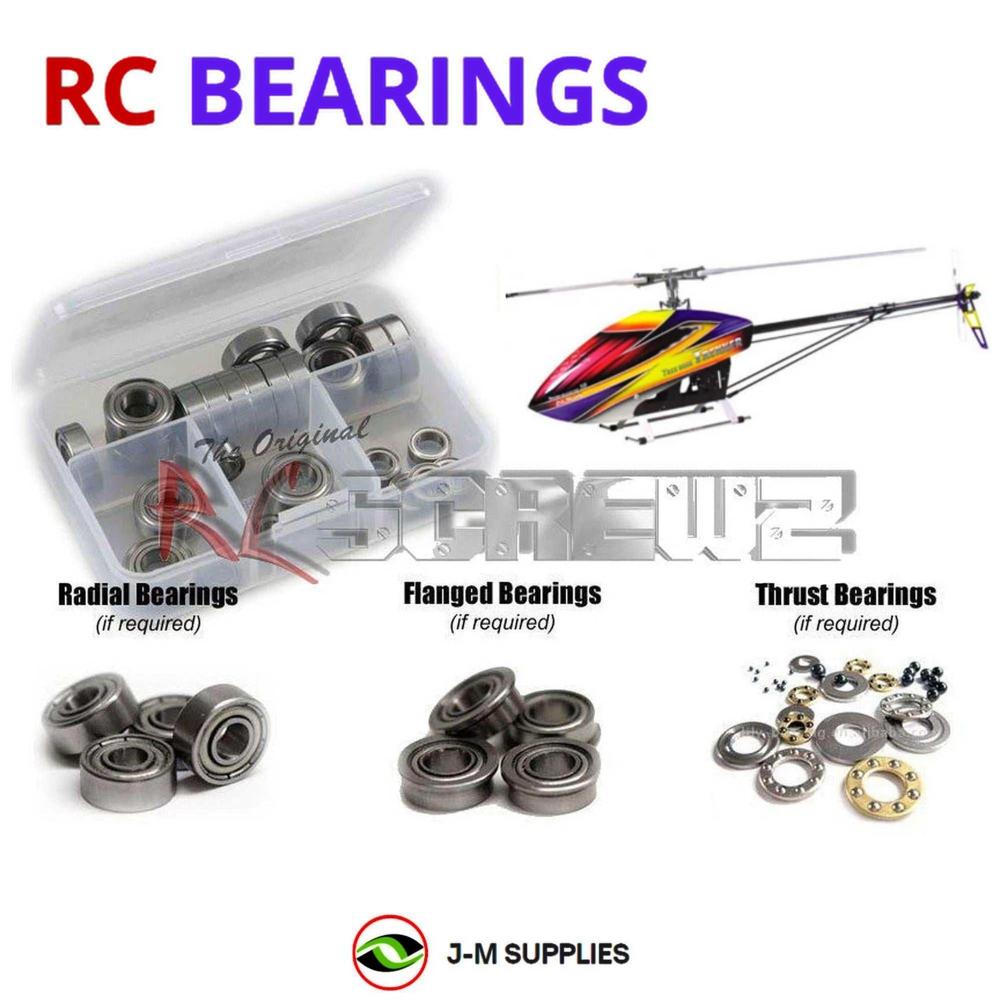 RCScrewZ Metal Shielded Bearings alg020b for Align T-REX 800E DFC Trekker | SET - Picture 1 of 12