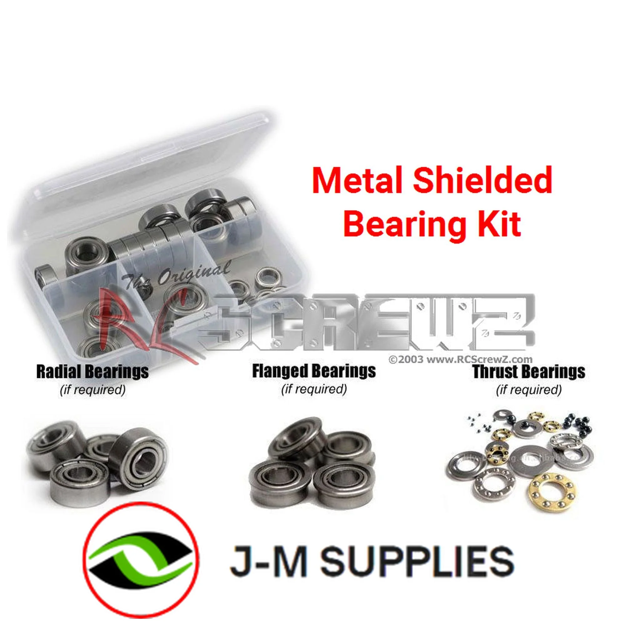 RCScrewZ Metal Shielded Bearing Kit alg028b for Align T-REX 500L Dominator Heli - Picture 1 of 12