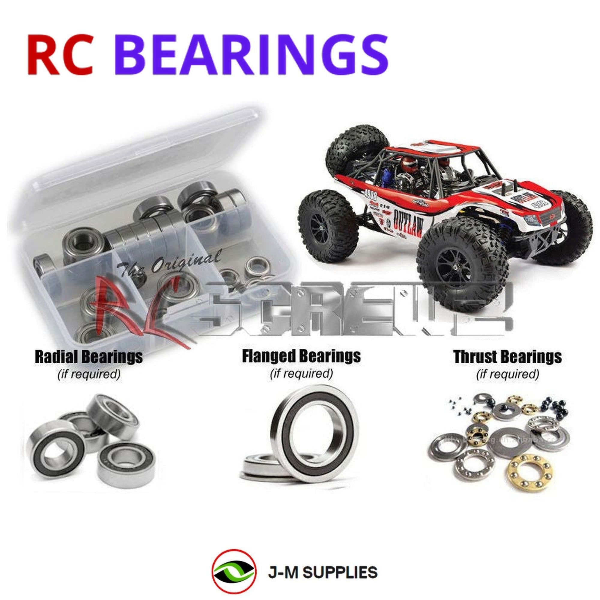 RCScrewZ Rubber Shielded Bearings ftx019r for FTX Outlaw 4WD Buggy FTX5570 | KIT - Picture 1 of 12