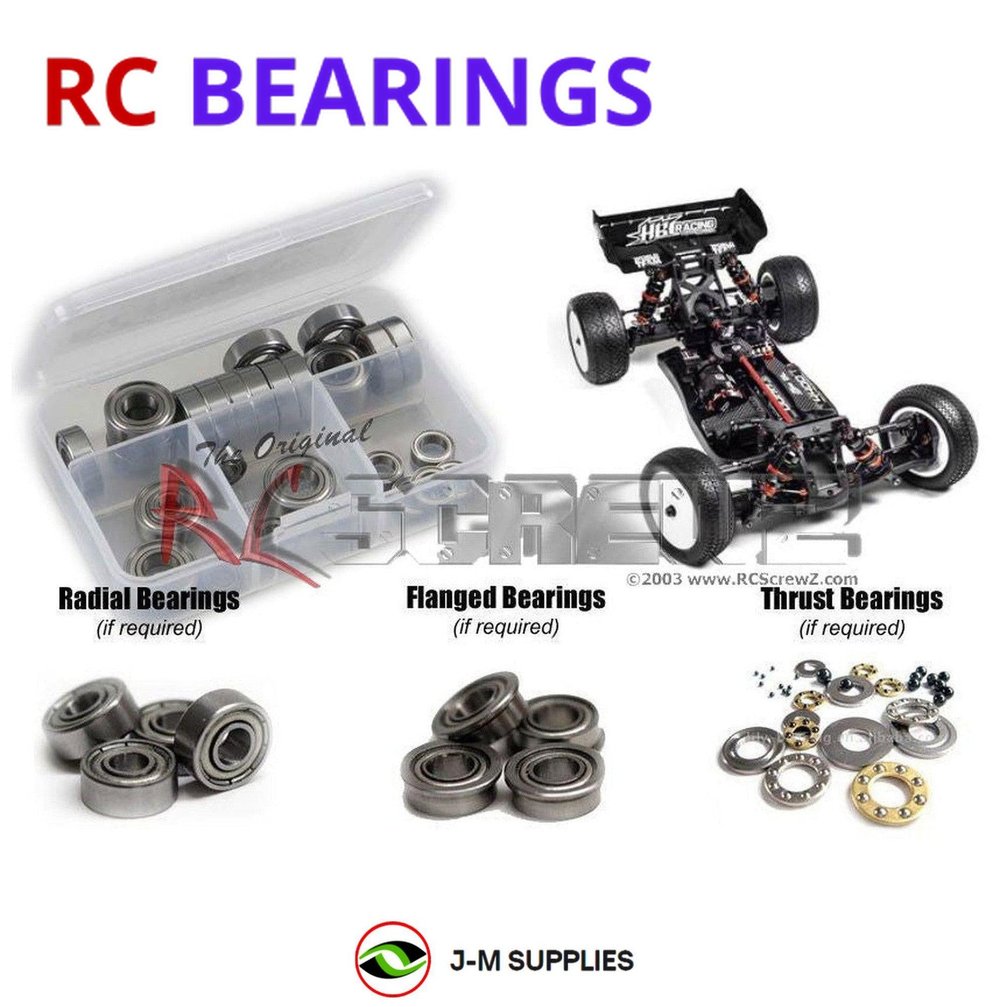 RCScrewZ Metal Shielded Bearings hot046b for HB Racing D4 Evo3 4wd 1/10 HB204280 - Picture 1 of 12