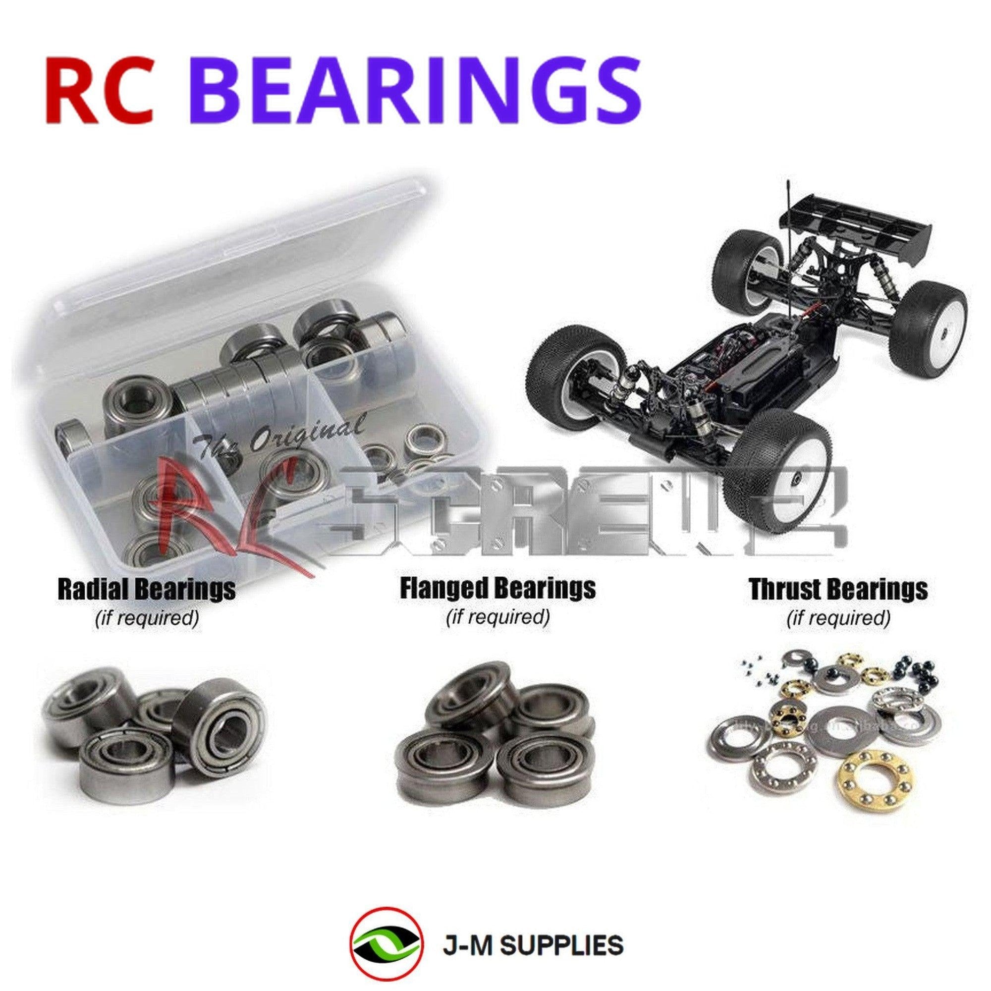 RCScrewZ Metal Shielded Bearings hot047b for HB Racing E8T Evo3 1/8th #HB204576 - Picture 1 of 12