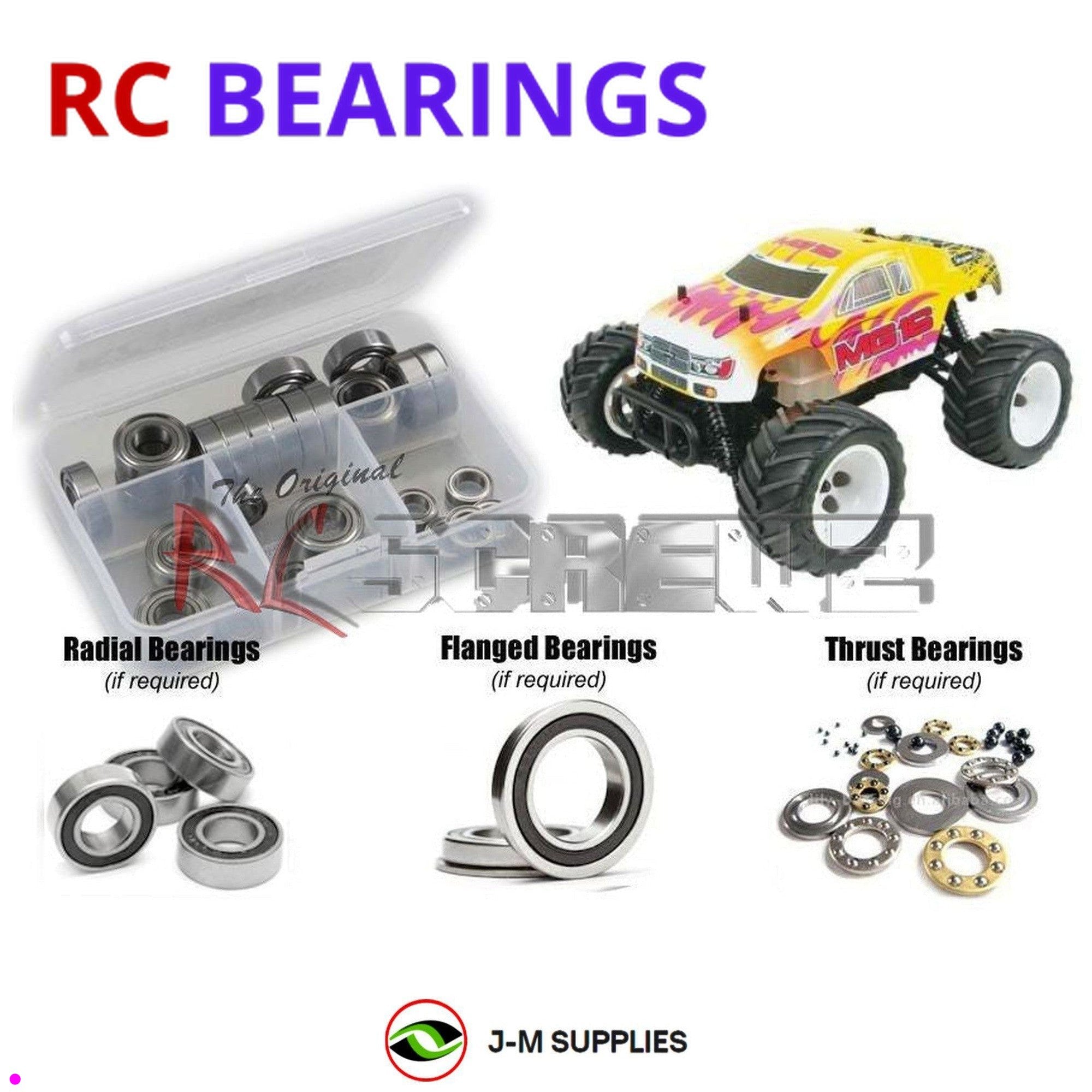 RCScrewZ Rubber Shielded Bearing Kit cen029r for CEN Racing MG16 MT - Picture 1 of 12