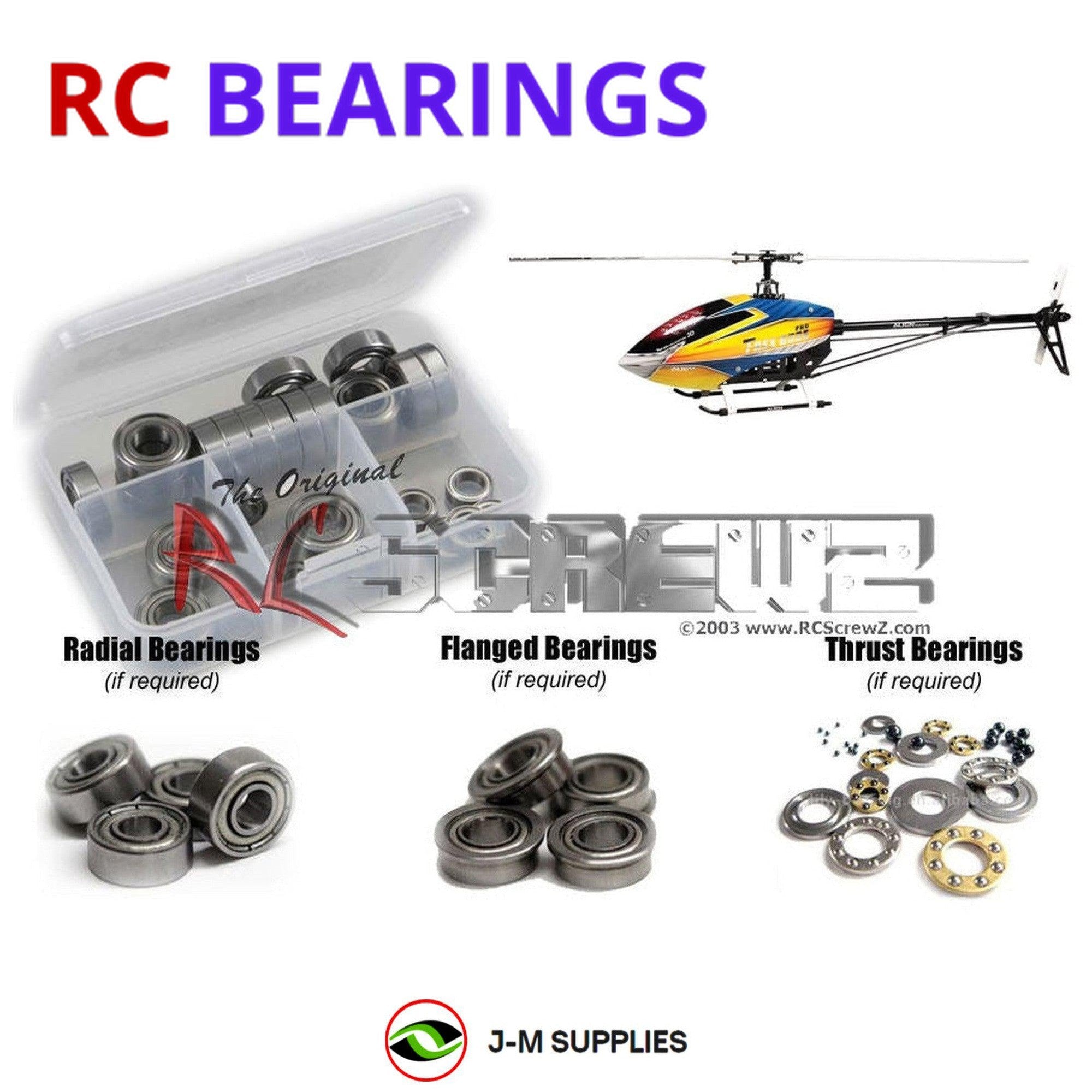 RCScrewZ Metal Shielded Bearings alg014b for Align T-REX 600 EFL KX016018T Heli - Picture 1 of 12