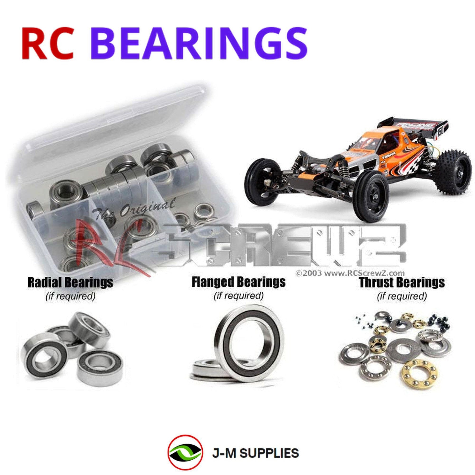 RCScrewZ Rubber Shielded Bearings tam205r for Tamiya Racing Fighter DT-03 #58628 - Picture 1 of 12