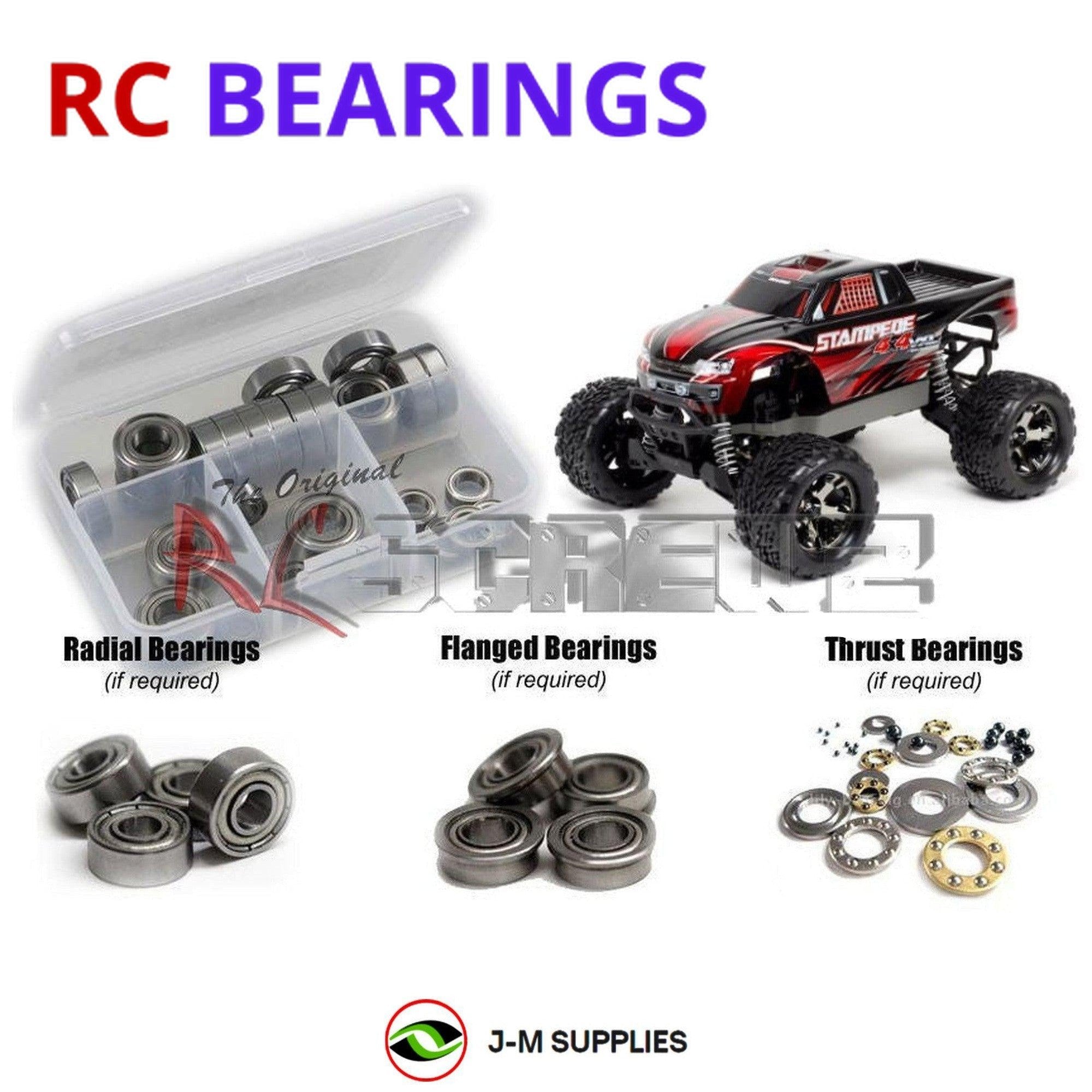 RCScrewZ Metal Shielded Bearing Kit tra114b for Traxxas Stampede BL-2S 4x4 - Picture 1 of 12