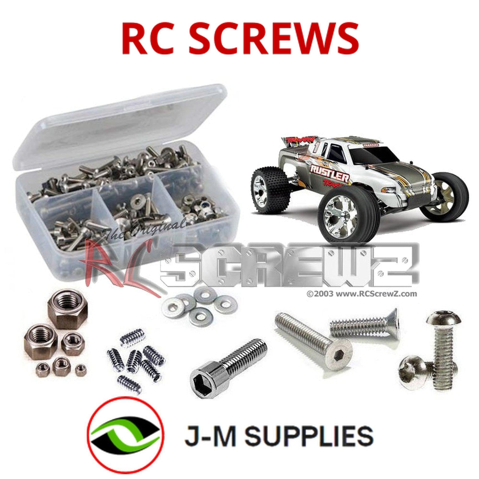 RCScrewZ Stainless Steel Screw Kit tra020 for Traxxas Rustler XL5 #37054-4 - Picture 1 of 12