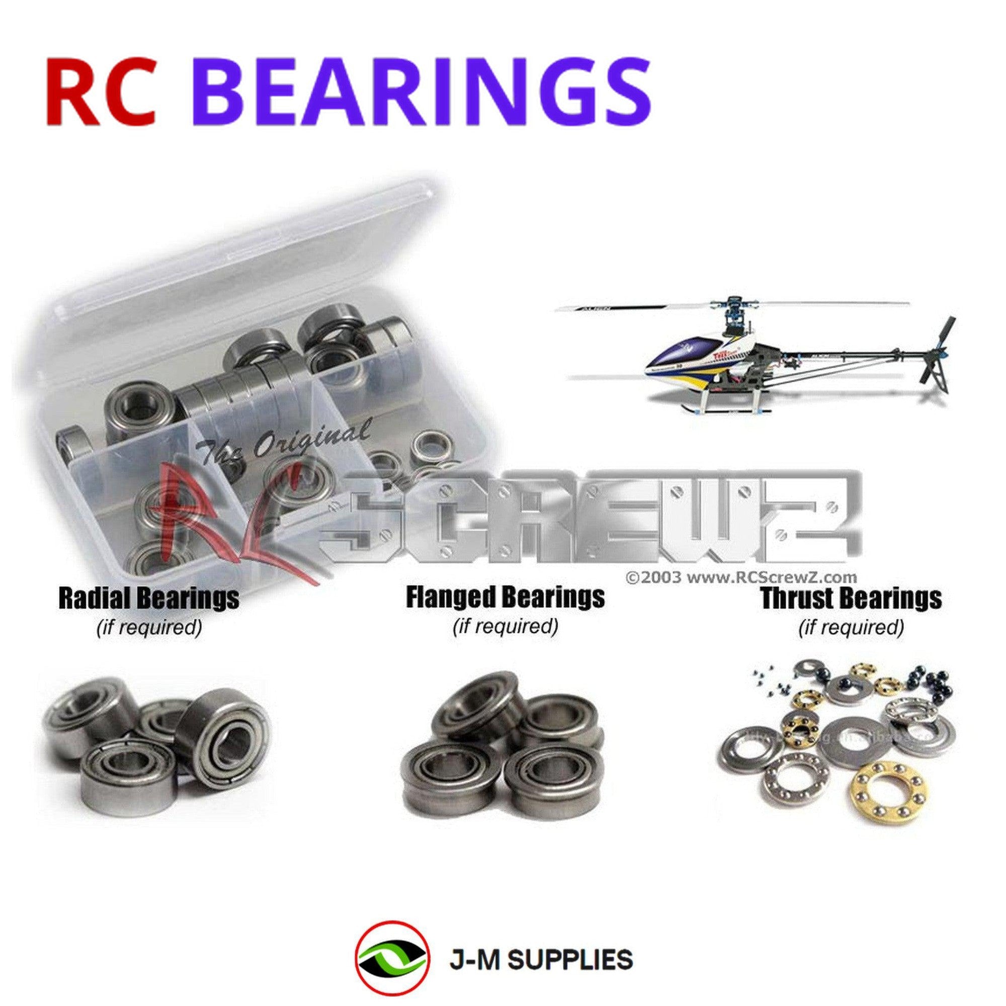 RCScrewZ Metal Shielded Bearings alg009b for Align T-REX 450 Sport KX015076 Heli - Picture 1 of 12