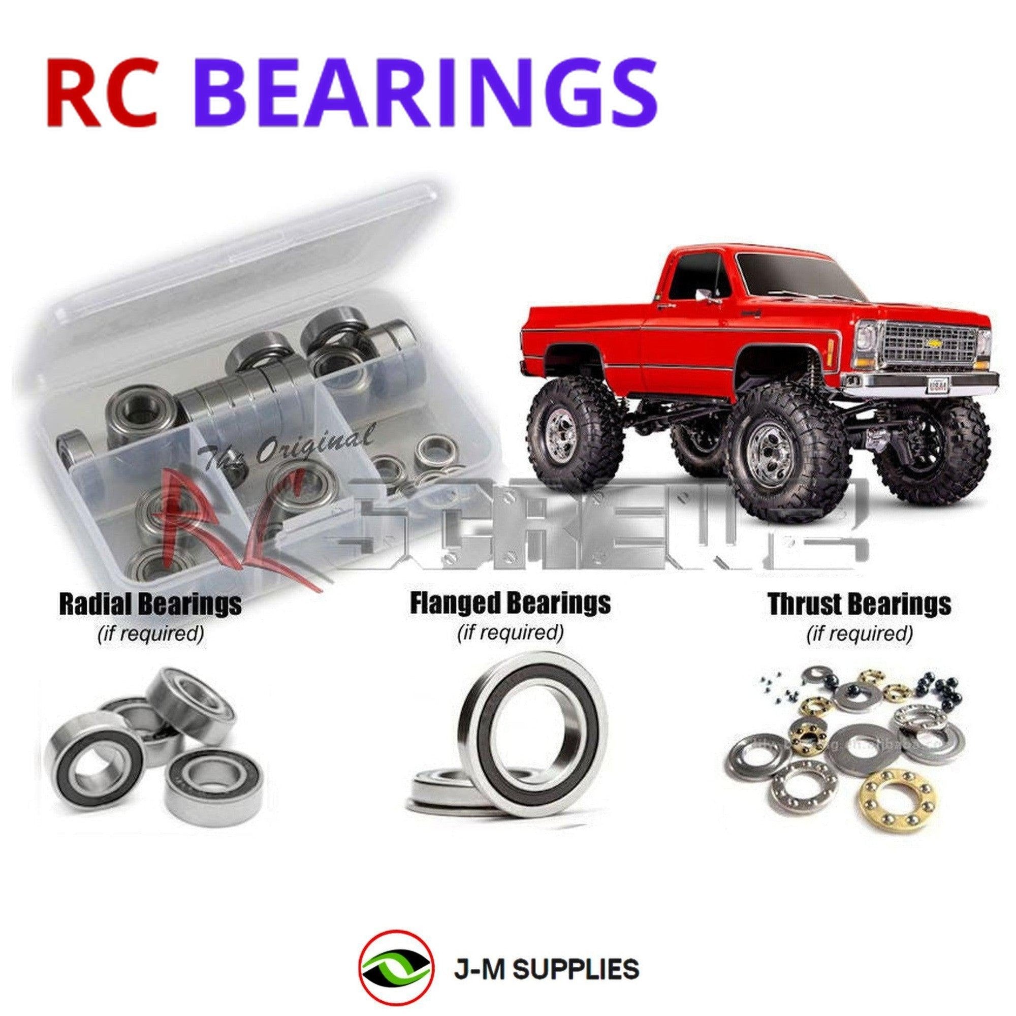 RCScrewZ Rubber Shielded Bearing Kit tra112r for Traxxas TRX-4m K10 1/18 97064-1 - Picture 1 of 12