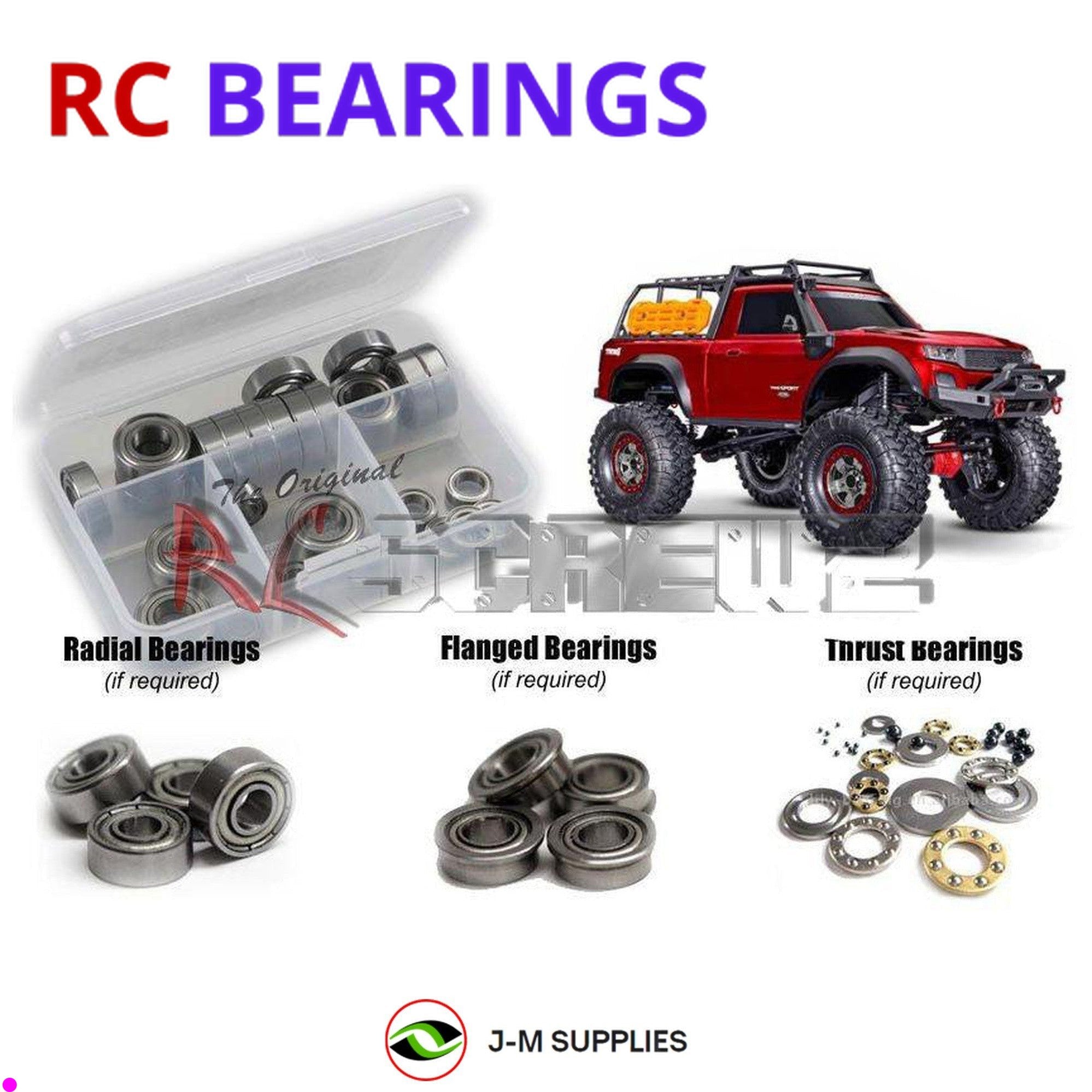 RCScrewZ Metal Shielded Bearing Kit tra111b for Traxxas TRX-4 Sport High Trail - Picture 1 of 12