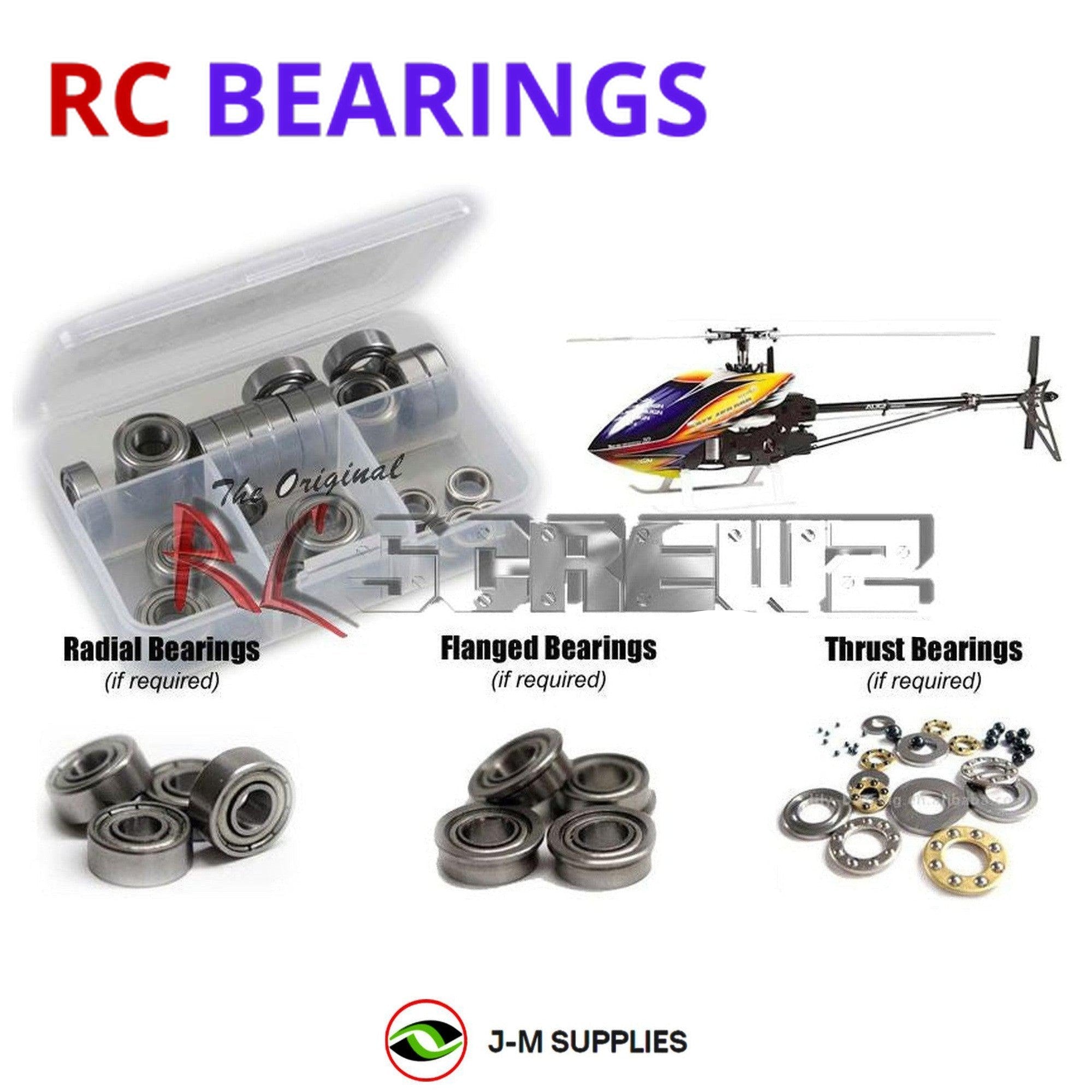 RCScrewZ Metal Shielded Bearings alg033b for Align 450 Pro/Plus DFC Heli | SET - Picture 1 of 12