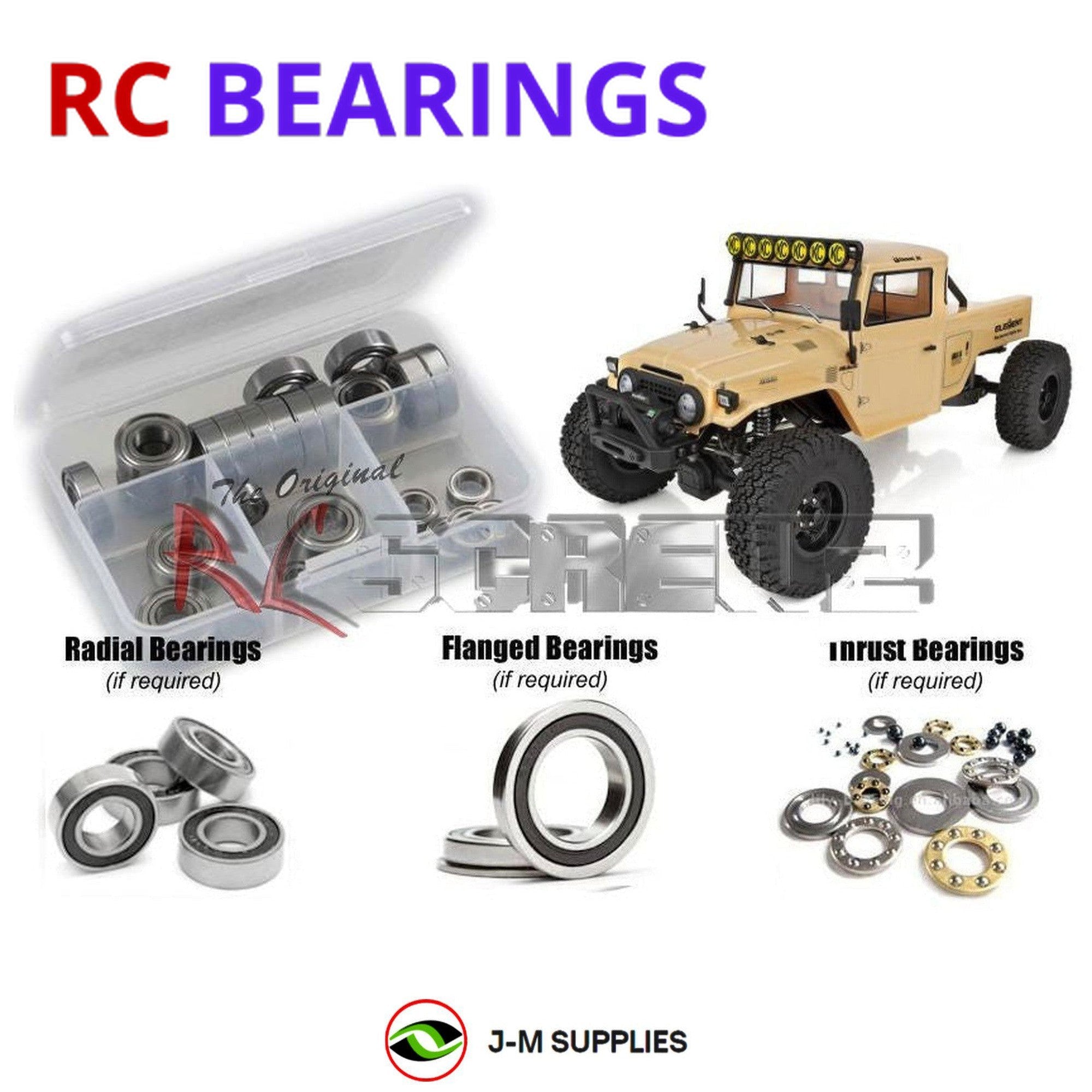 RCScrewZ Rubber Shielded Bearings ele008r for Element RC Enduro Truck Zuul | SET - Picture 1 of 12