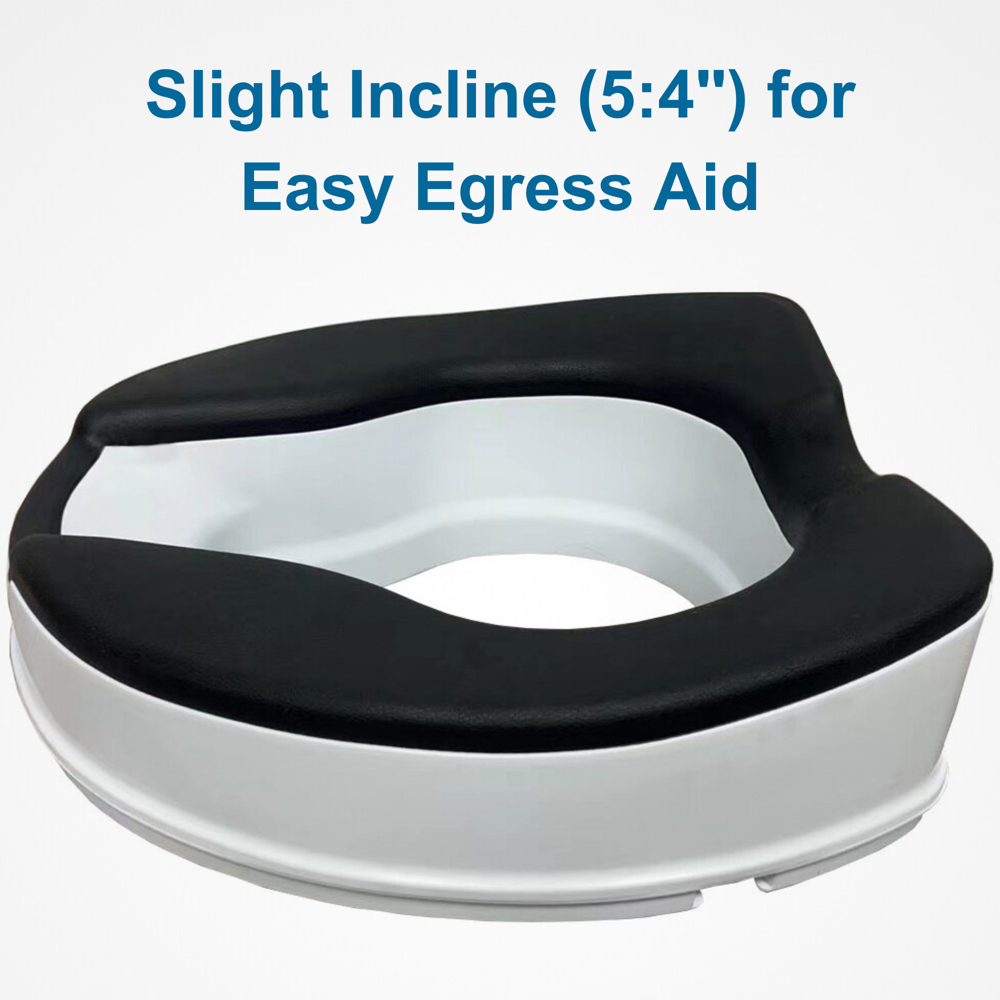 MOBB Healthcare 4-inch Raised Toilet Seat - Softer Black Padded, 350lbs, White - Picture 6 of 12