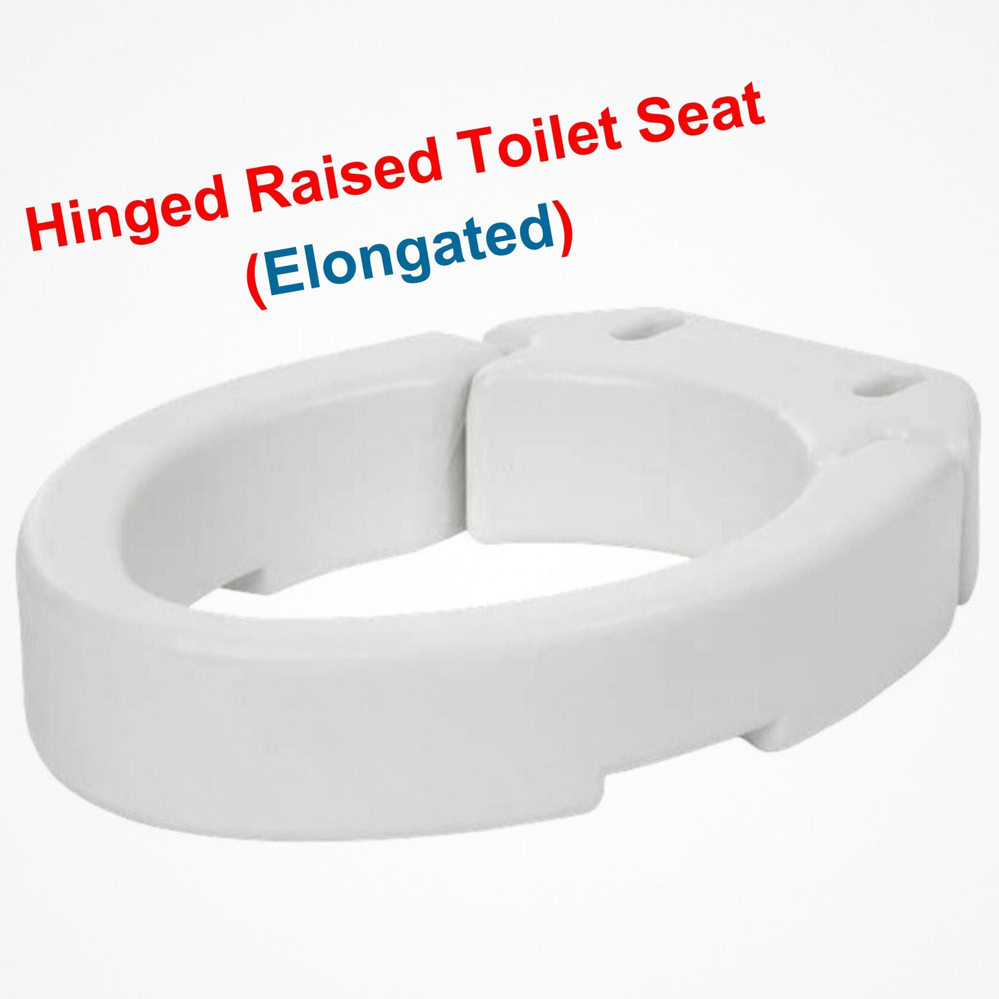 Rhythm Healthcare Hinged Raised Toilet Seat, 3.5" inch, Fits Elongated, Portable - Picture 1 of 12