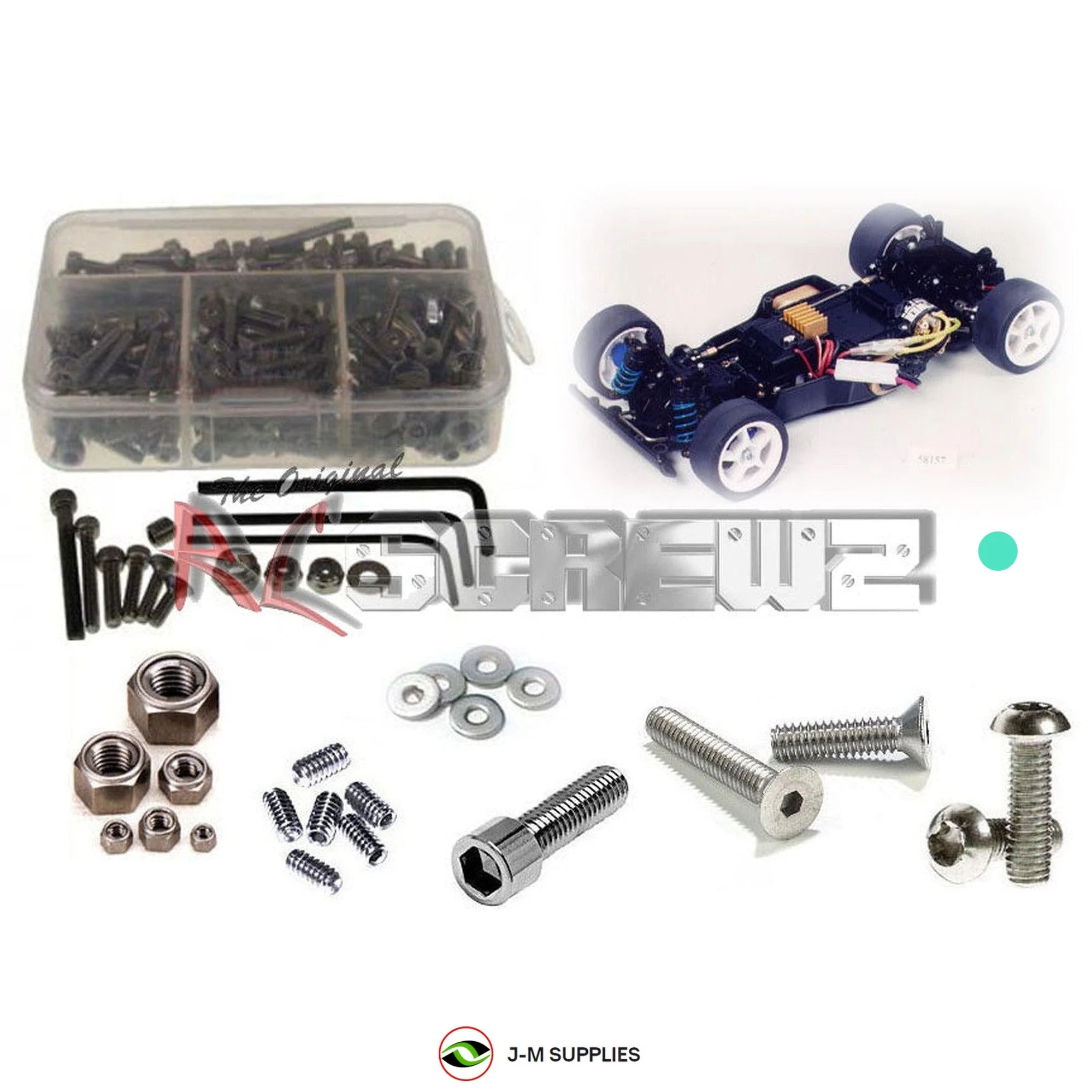 RCScrewZ Stainless Steel Screw Kit tam122 for Tamiya TA02 Series - Picture 1 of 12